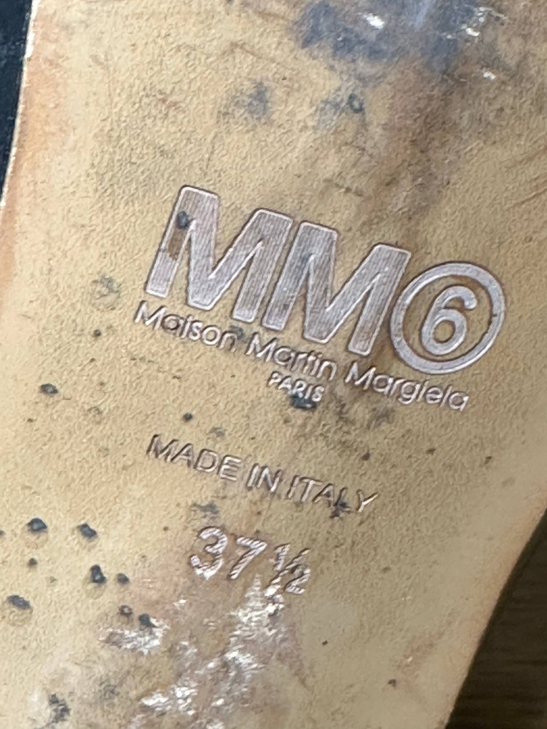 MM6 MM6 Maison Martil Margiela Leather Slingback Sandal Black Size US 7.5 / IT 37.5 - 4 Thumbnail