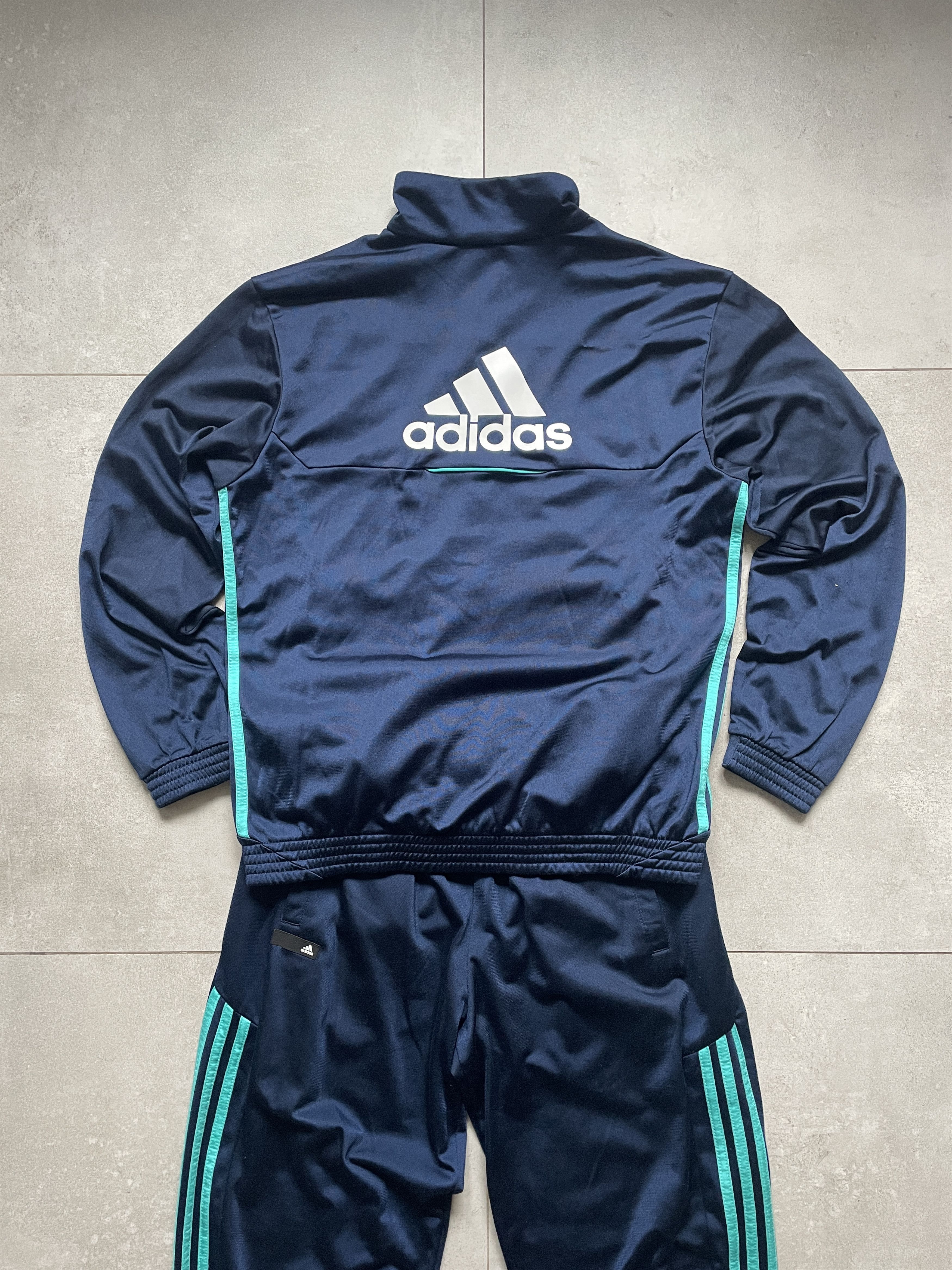 Adidas Y2K ADIDAS NAVY TEAL BLOKECORE TRACKSUIT Size US XL / EU 56 / 4 - 1 Thumbnail