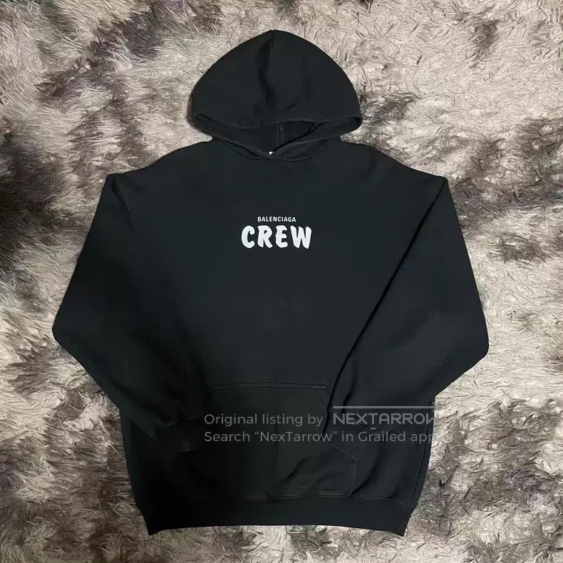 Balenciaga Balenciaga Logo Hooded Sweatshirt Size US S / EU 44-46 / 1 - 1 Thumbnail