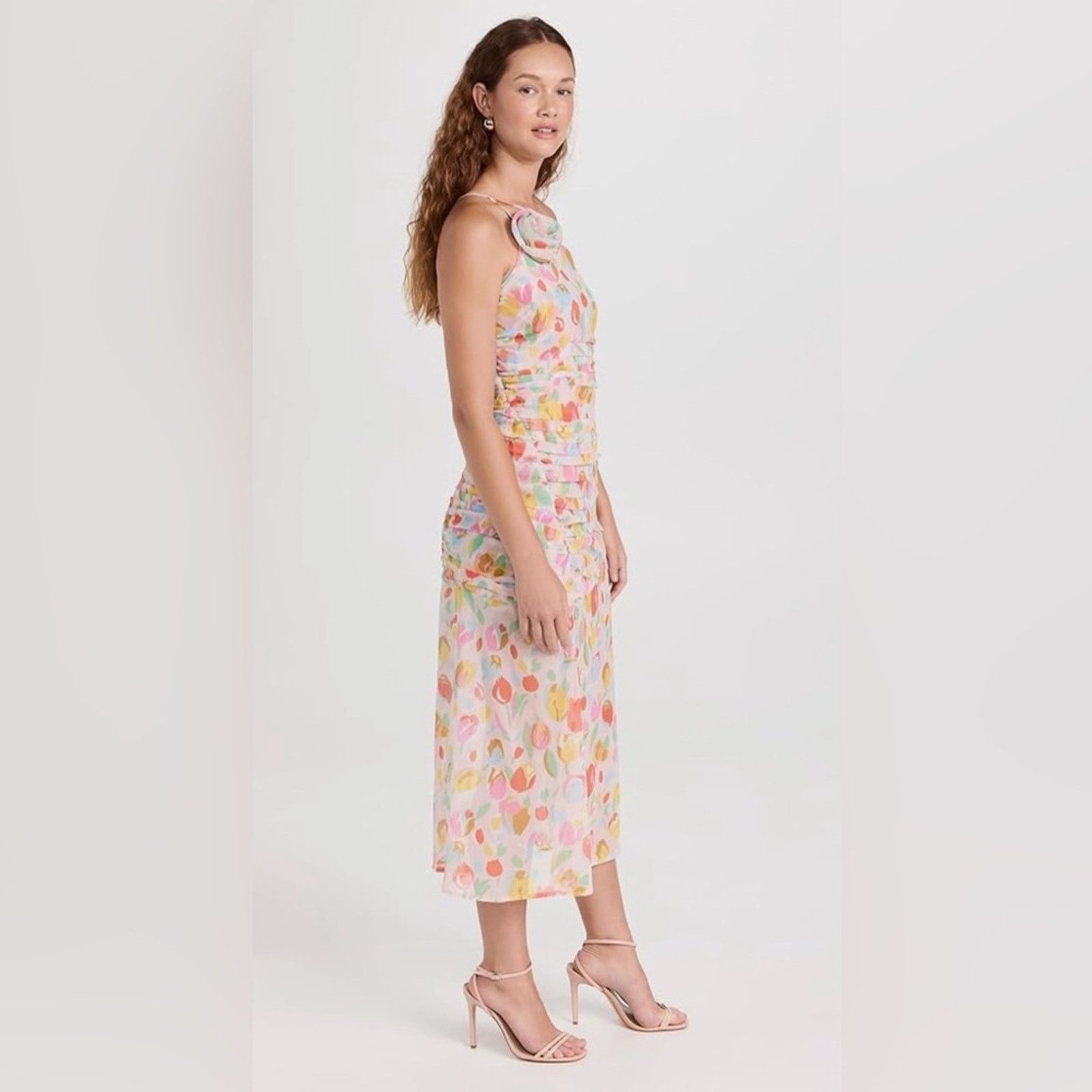 For Love & Lemons NWT For Love & Lemons $249 Floral Midi Dress Size XXS Size XXS / US 00 / IT 34 - 4 Thumbnail