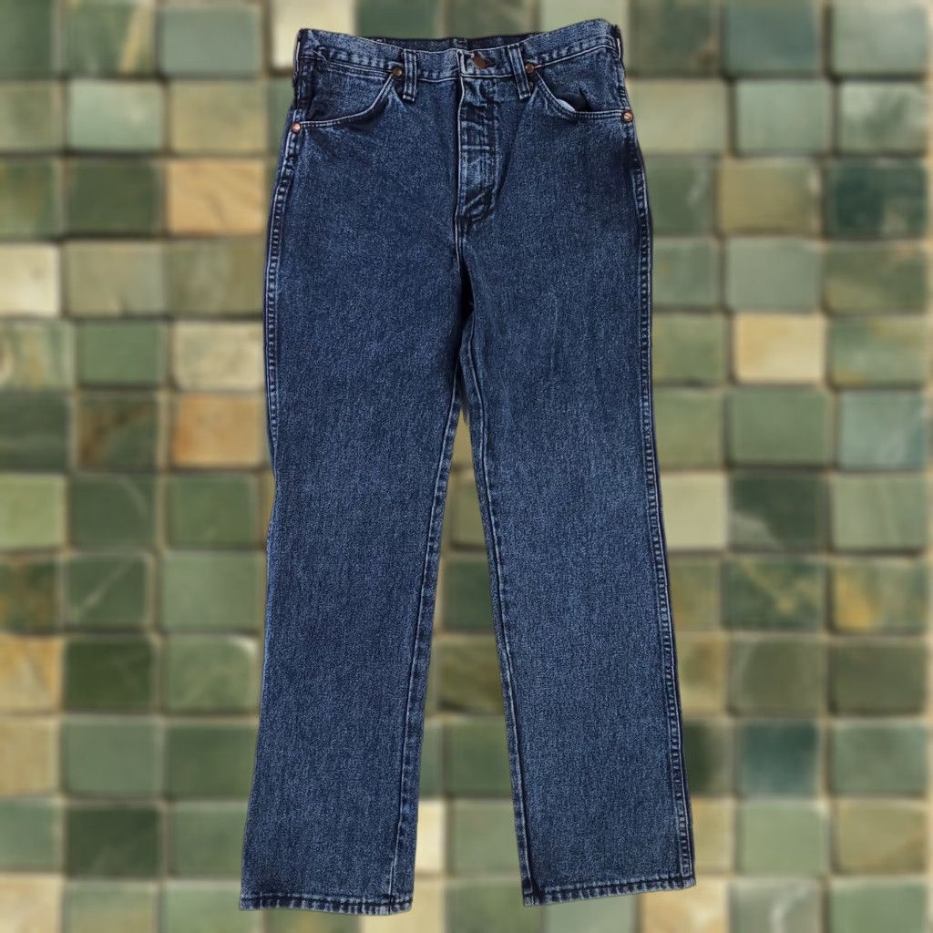 Wrangler VINTAGE Wrangler Jeans Acid Wash Blue VTG 70s 80s Made USA Men 30x30 Straight Jeans Mens Size US 30 / EU 46 - 1 Thumbnail