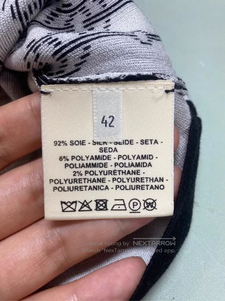 Hermes Hermes Black and White Lock Chain Patterned Short Sleeve Size S / US 4 / IT 40 - 4 Thumbnail