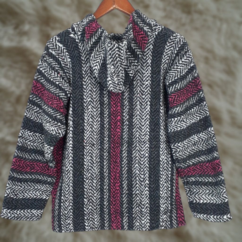 Vintage VINTAGE Earth Ragz Baja Surfer Festival Travel Hoodie Knit Poncho Unisex Small Size US S / EU 44-46 / 1 - 1 Thumbnail