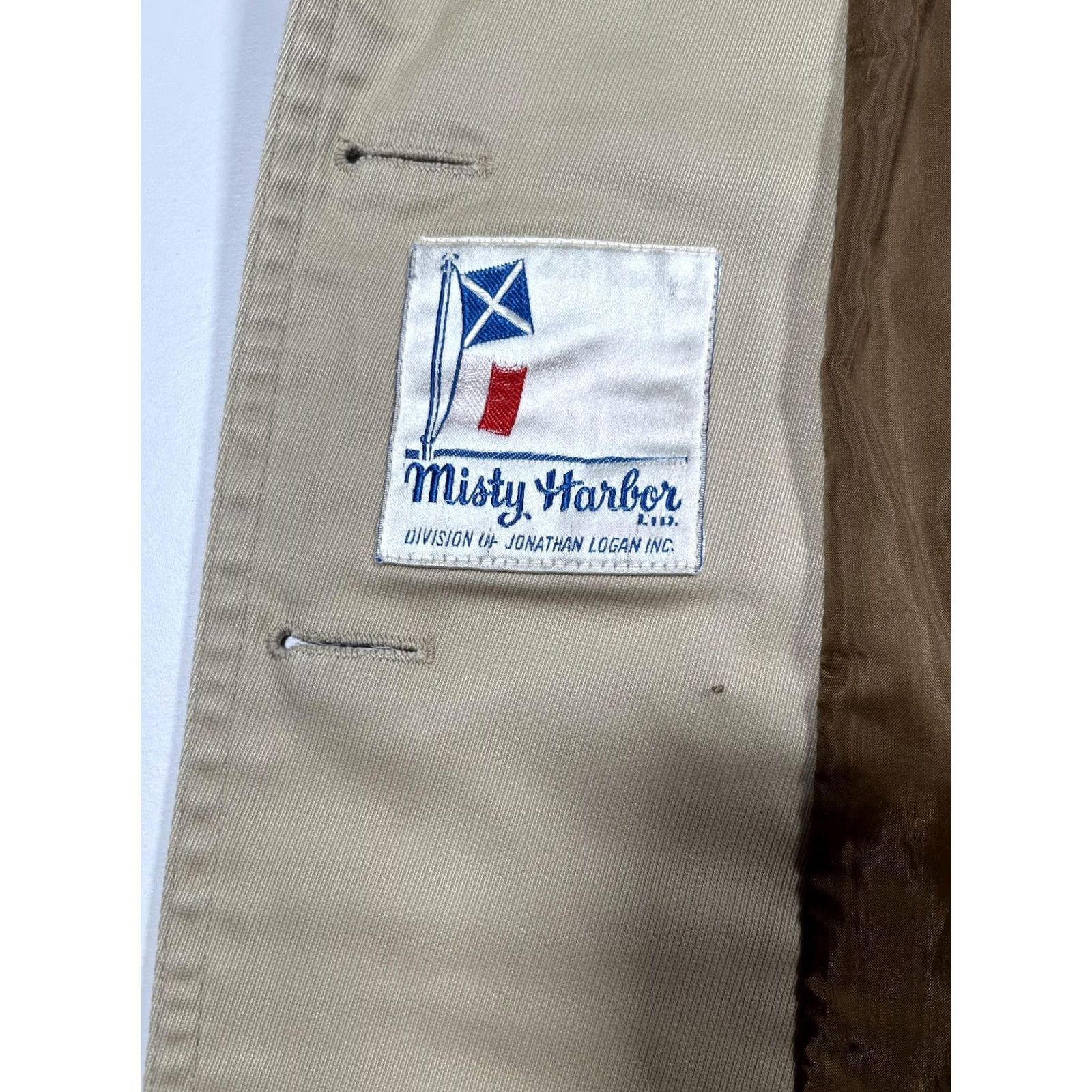 Doublet VINTAGE Misty Harbor Trench Coat Womens 14 Double Breasted Daiswain Twill 60s Size XL / US 12-14 / IT 48-50 - 4 Thumbnail