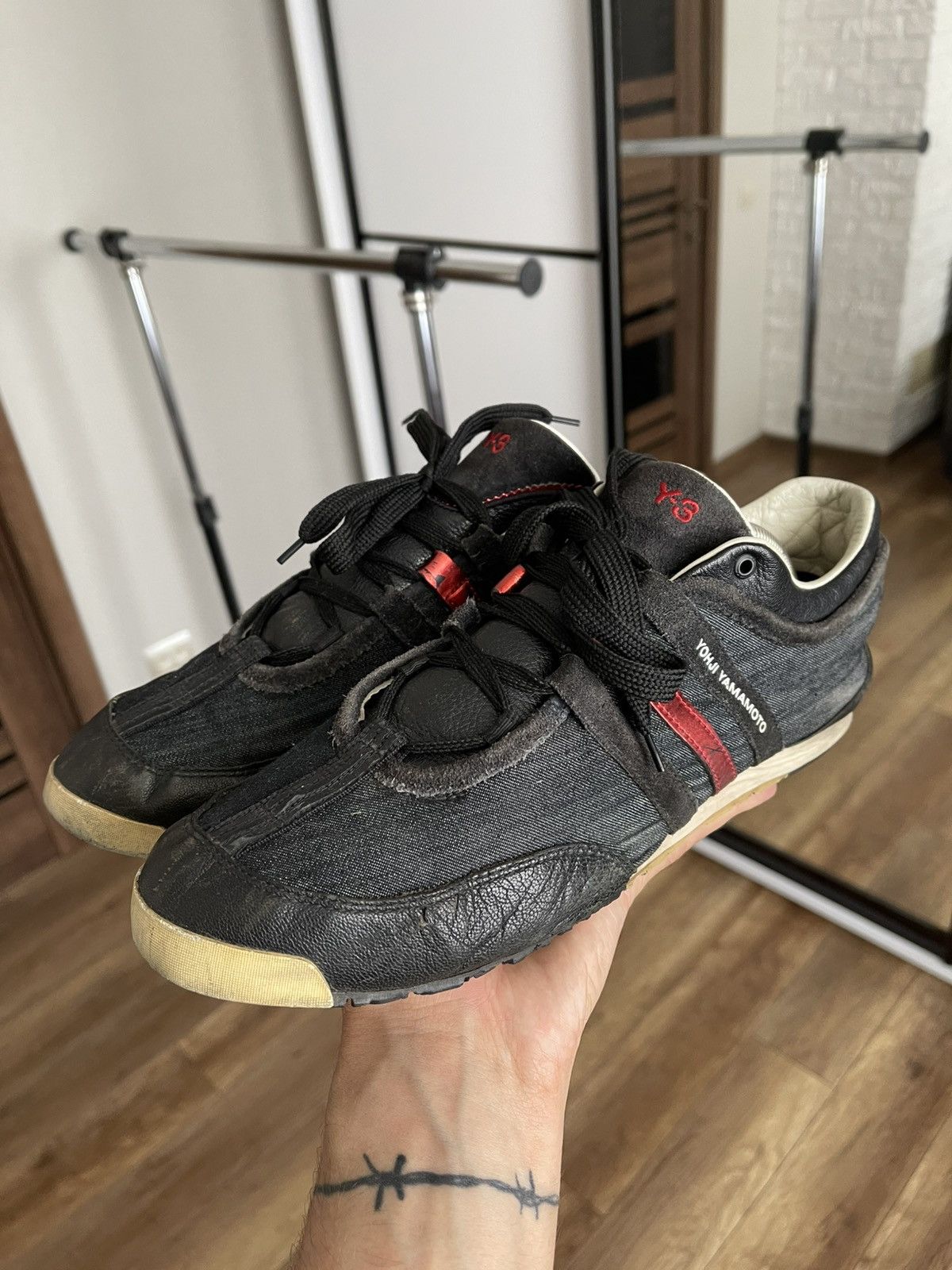 Y-3 Adidas Y-3 Yohji Yamamoto Sneakers Shoes Low Top Size US 10.5 / EU 43-44 - 3 Thumbnail