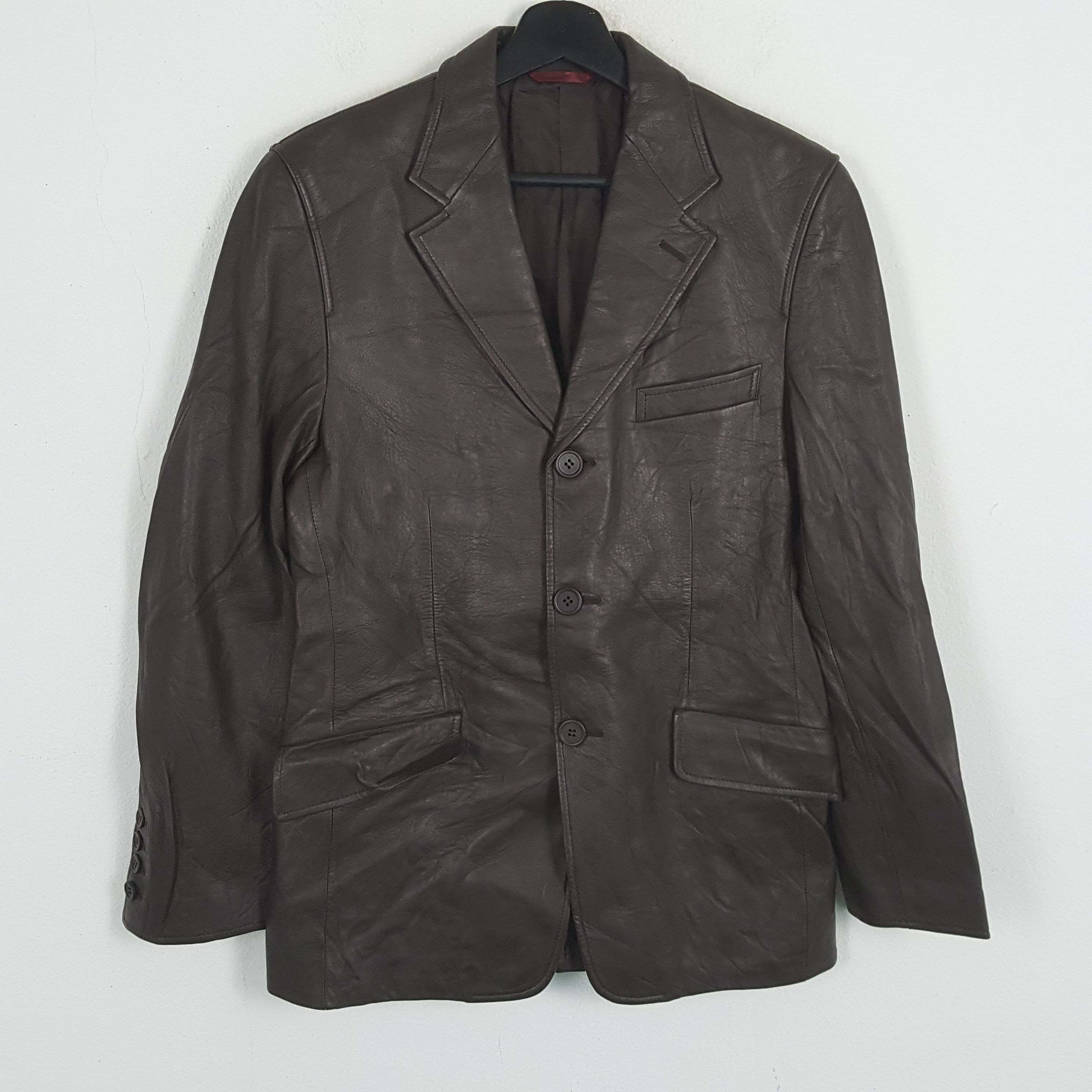 Paul Smith × Vintage PAUL SMITH Fashion Brand Leather Blazer Size 36S - 1 Thumbnail