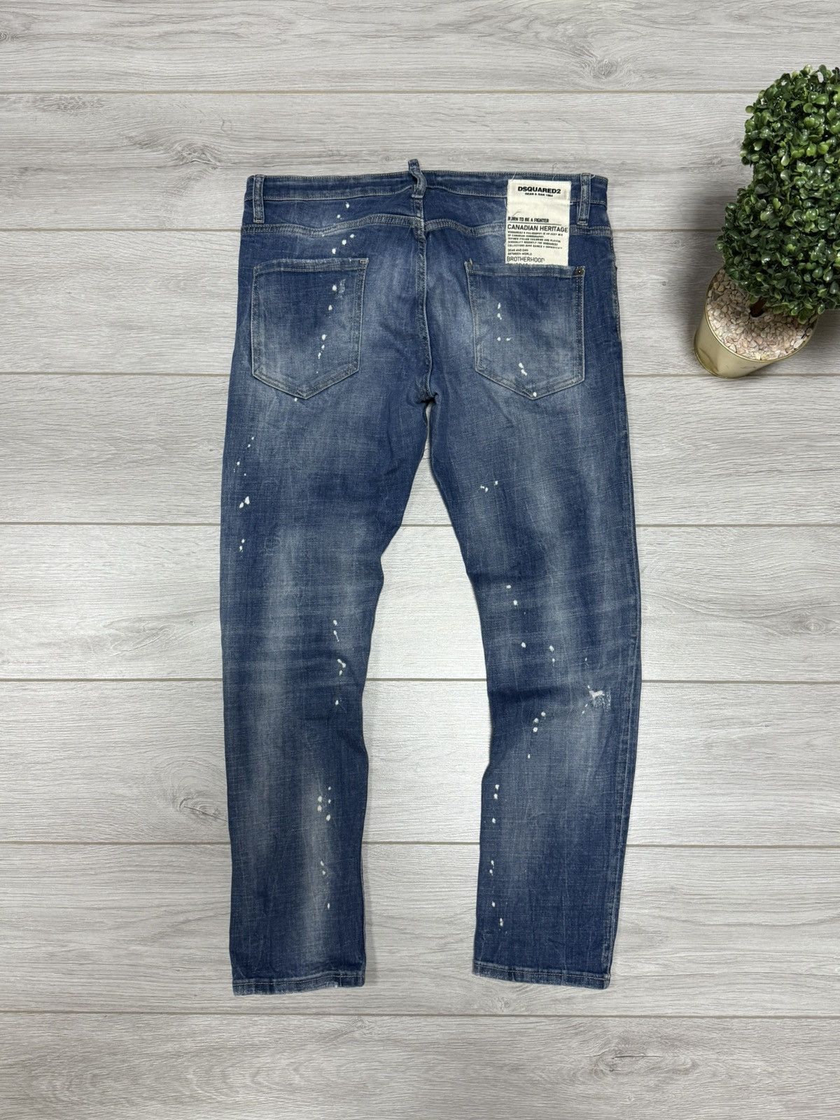 Dsquared2 Dsqaured vintage painted spots ripped denim jeans Size US 36 / EU 52 - 1 Thumbnail