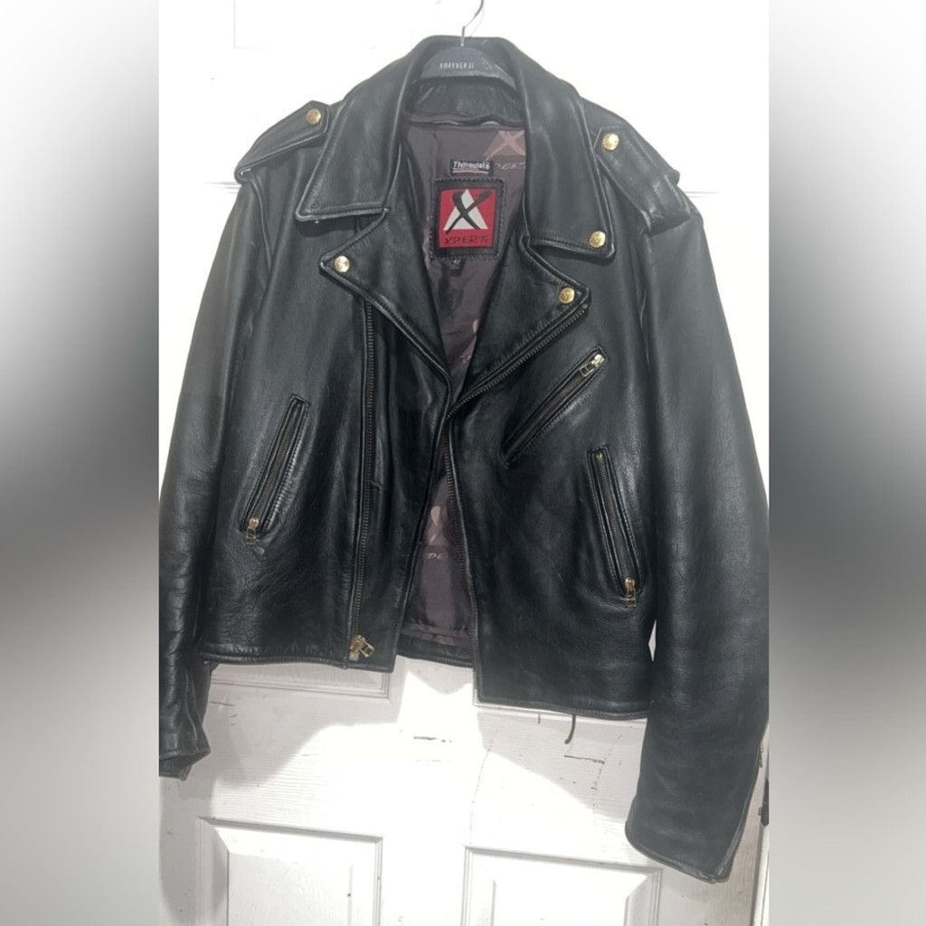 Other Xpert Sport black leather motorcycle jacket, size 42 Size US M / EU 48-50 / 2 - 1 Thumbnail