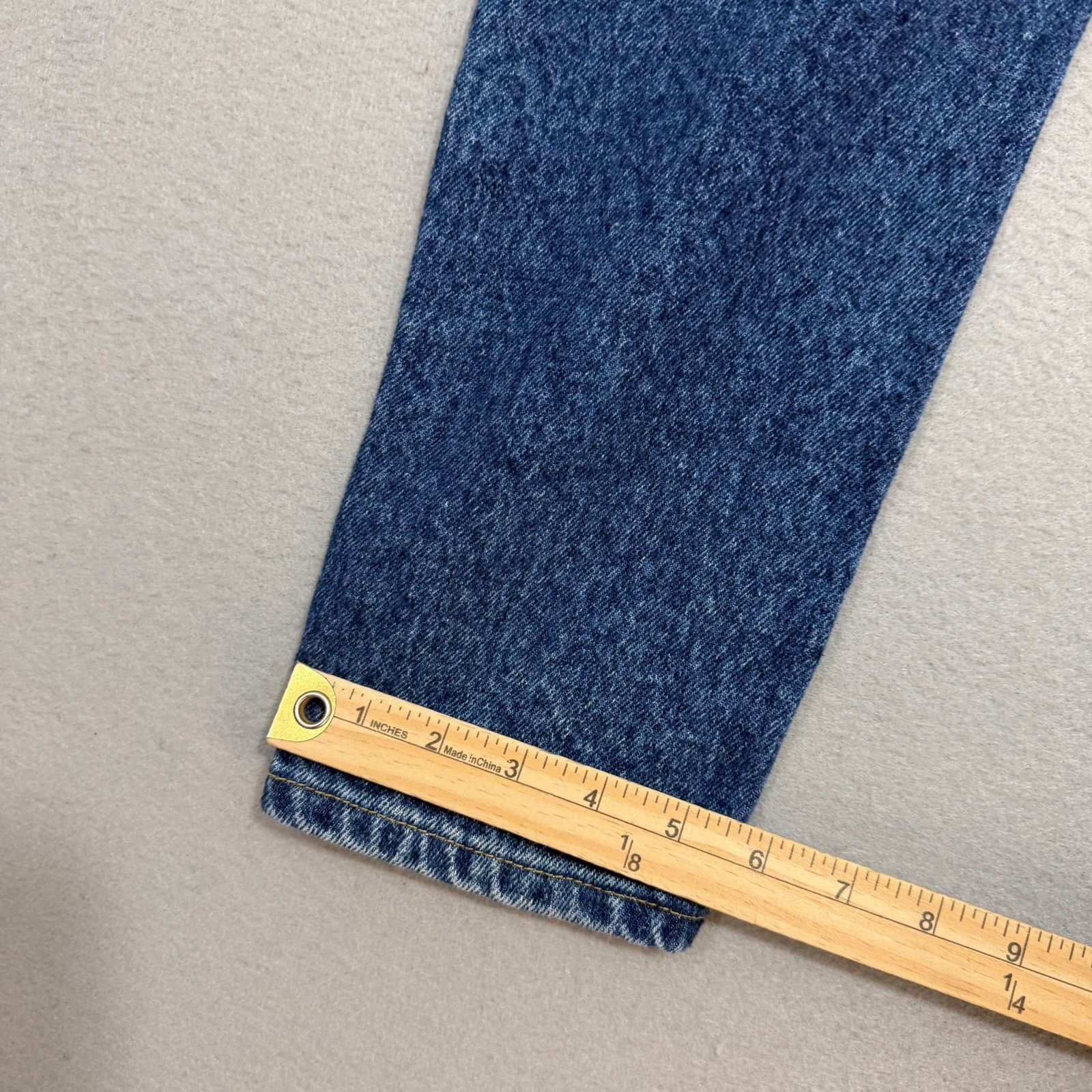 Vintage Vintage Lee Jeans Women's 7 Long (24x33) Blue High Rise Mom Size 24" / US 00 / IT 34 - 10 Thumbnail