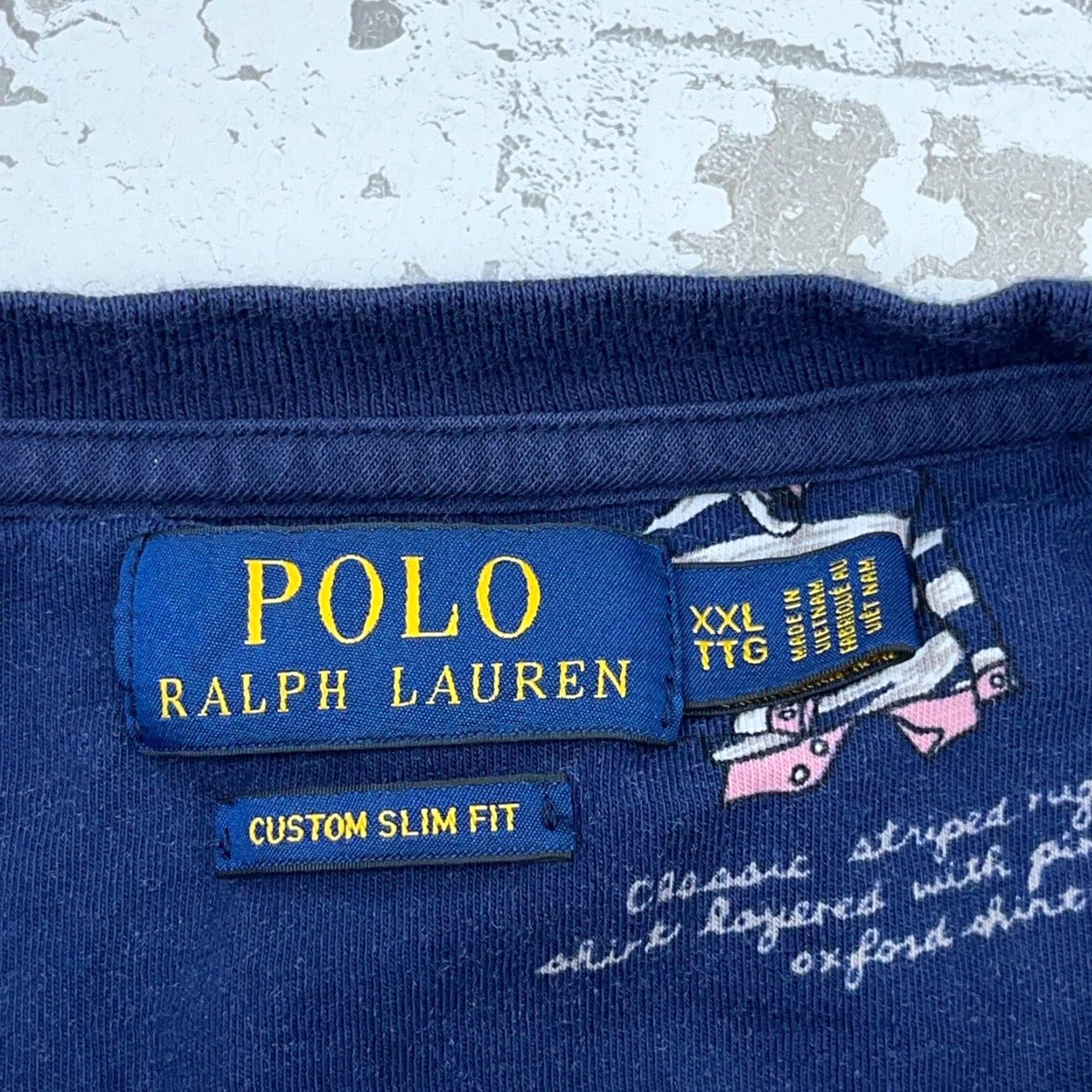 Polo Ralph Lauren Polo Ralph Lauren Shirt Men 2XL Blue Slim Fit Crew Neck Short Sleeve Logo Crest Geometric Jersey Cotton T-Shirt All Over Size US XXL / EU 58 / 5 - 2 Thumbnail