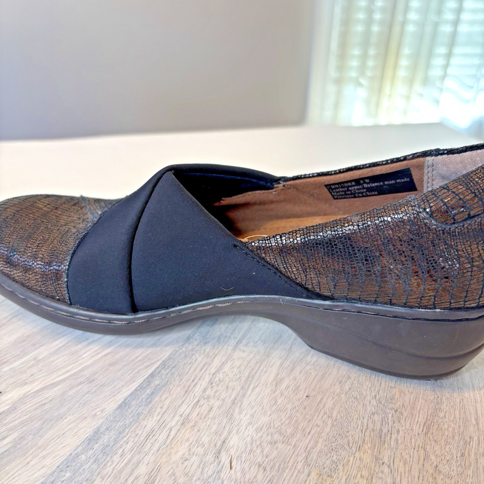 & Other Stories COBB HILL 8 Brown Leather w Black Closed Heel Clogs Shoes Size US 8 / IT 38 - 7 Thumbnail