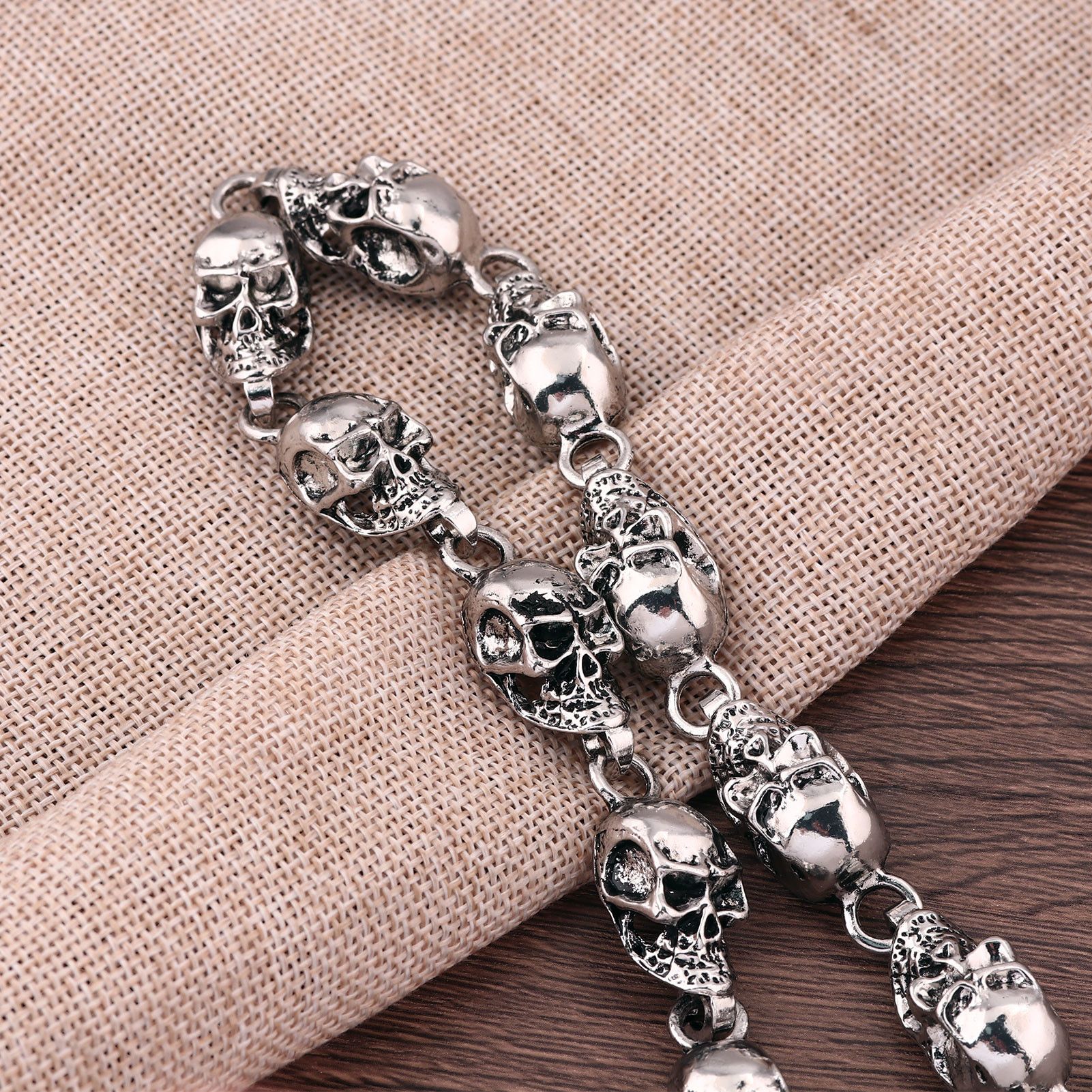 Jewelry Metal Big Skull Wallet Chain, Pants Chain Size ONE SIZE - 4 Thumbnail