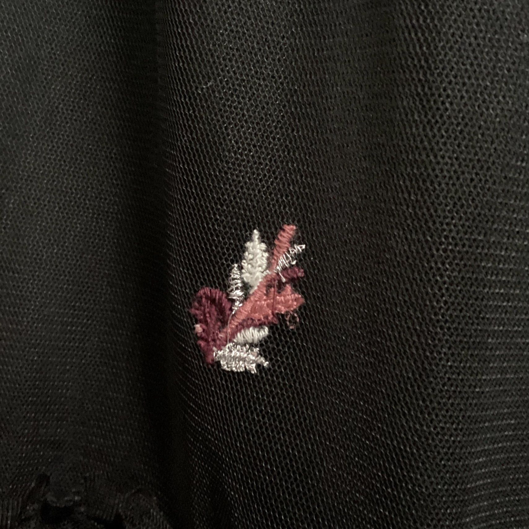 Vintage VINTAGE Willow & Clay Skirt Women M Black Embroidered Floral Sheer Overlay Midi A-Line Futuristic Fairy Grunge Womens Size 32" / US 10 / IT 46 - 5 Thumbnail