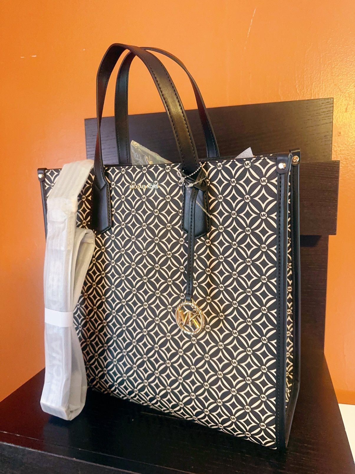 Michael Kors Michael Kors MAPLE Black Light Cream NS Tote Bag Large Size ONE SIZE - 2 Thumbnail