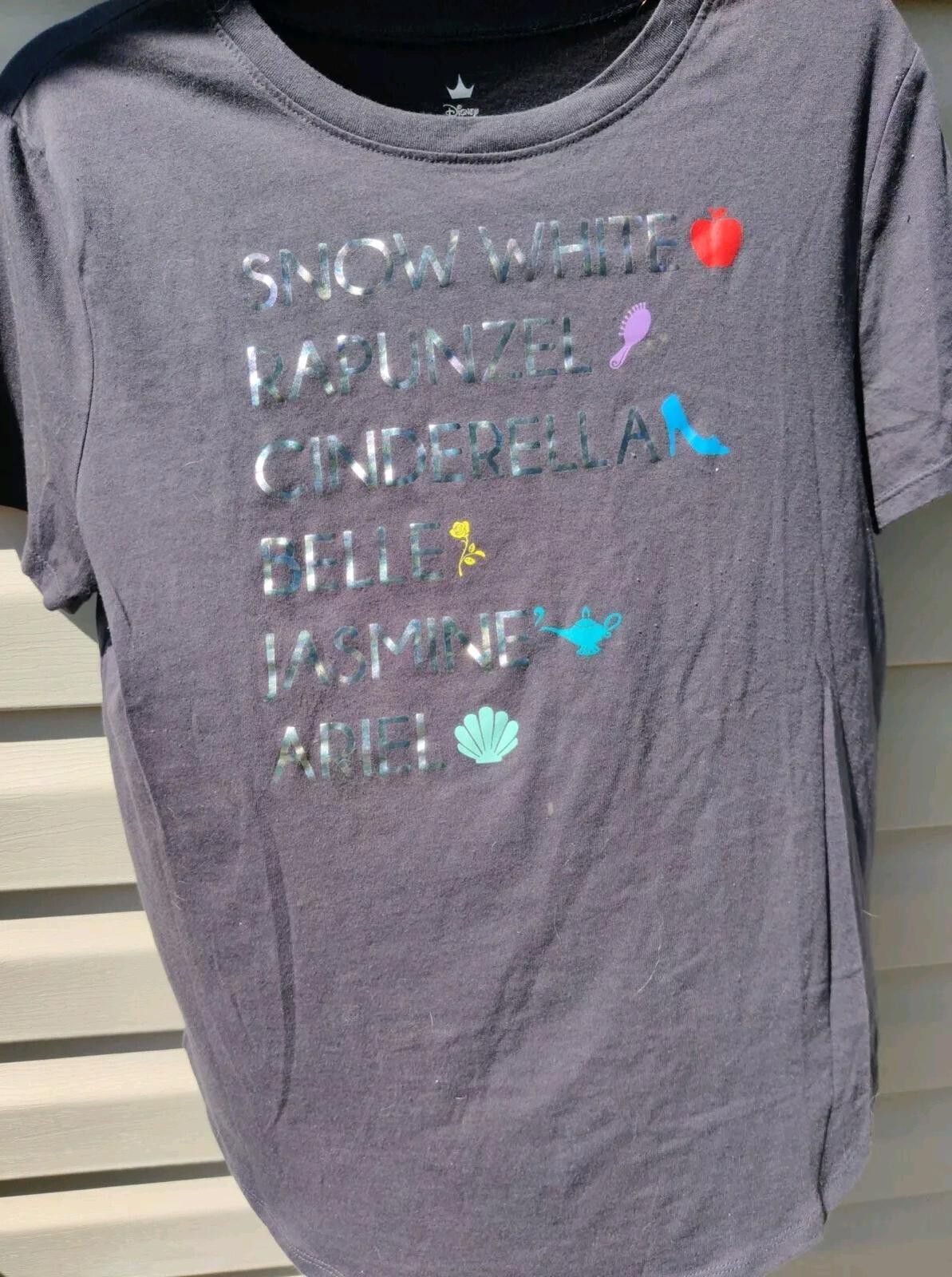 Disney Disney Princess List Juniors XL Six Princesses Names & Symbo Size XL / US 12-14 / IT 48-50 - 2 Thumbnail