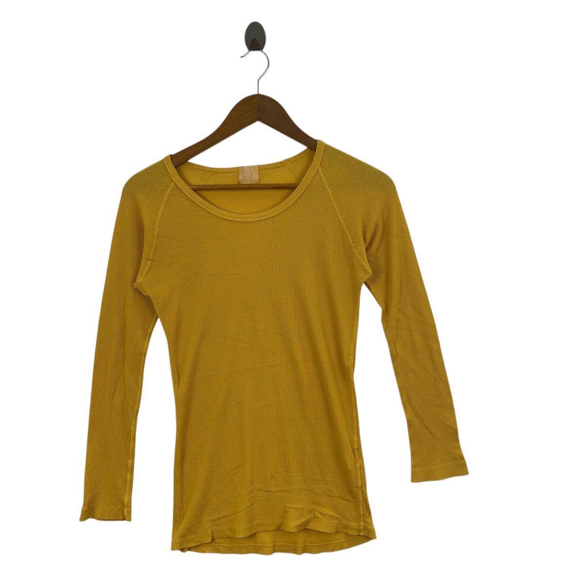 Other Vintage RNA JAPAN PUNK Slim Fit Yellow Plain Tee Shirt Top Size XS / US 0-2 / IT 36-38 - 3 Thumbnail