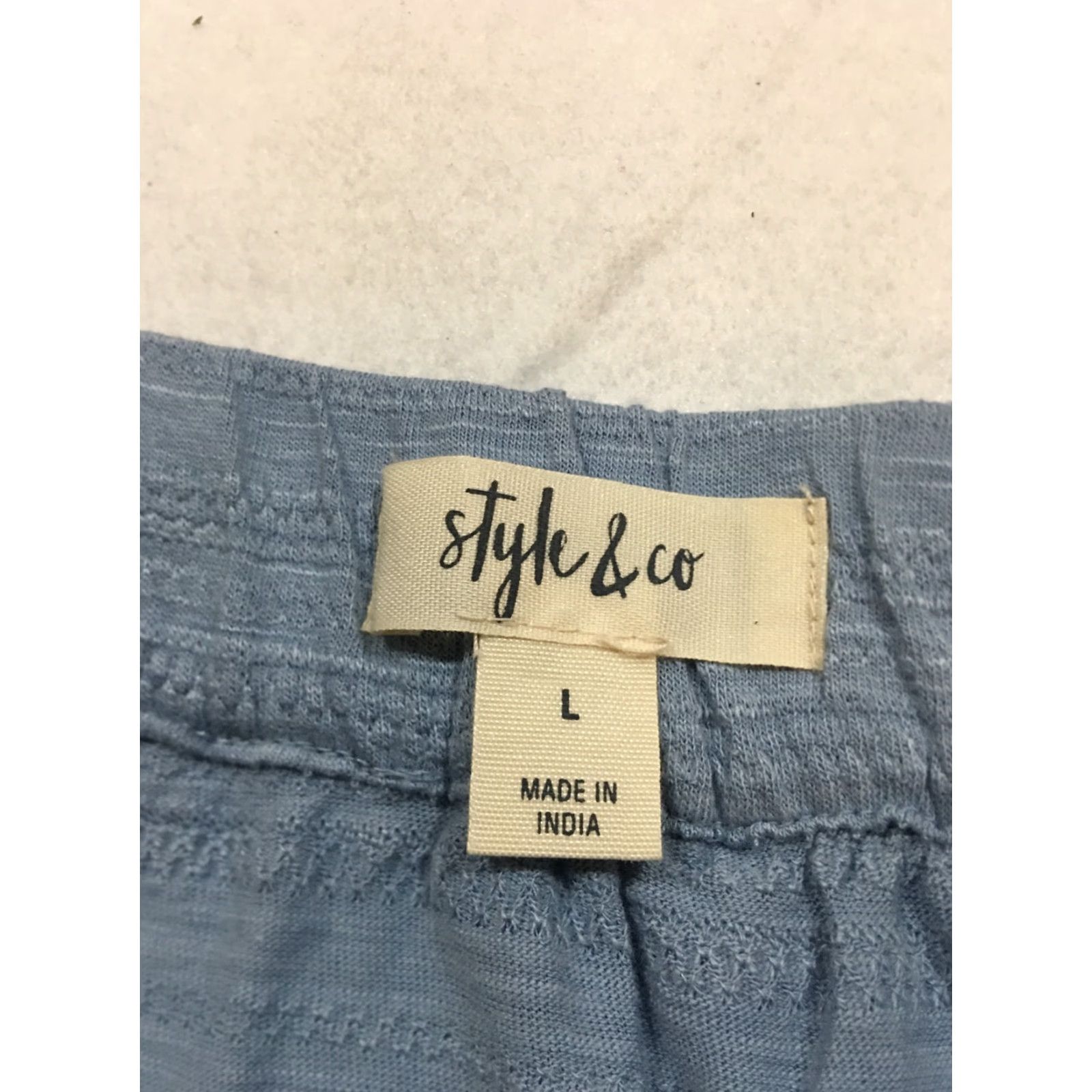 CO Style And Co Women's Tank Top Embroidered Sleeveless Camisole Blue L Regular Size L / US 10 / IT 46 - 4 Thumbnail