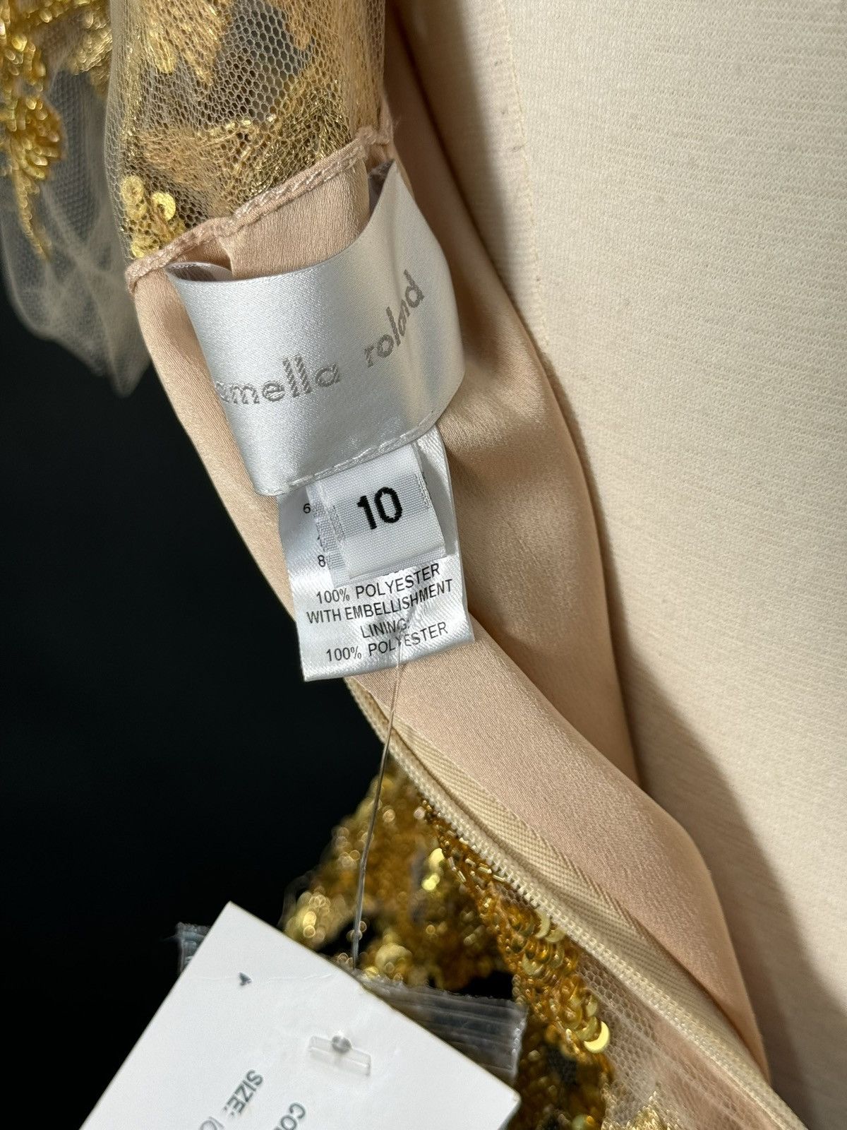 Other Brand New US 10 PAMELLA ROLAND Beaded Embroidered Gown Size L / US 10 / IT 46 - 14 Thumbnail