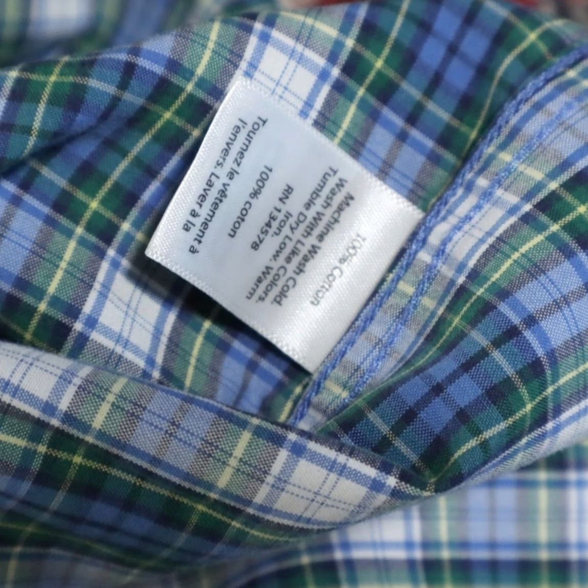 Vineyard Vines Vineyard Vines Cotton Plaid Long Sleeve Button Down Shirt Teal Mens S Murray Classic Fit Size US S / EU 44-46 / 1 - 7 Thumbnail