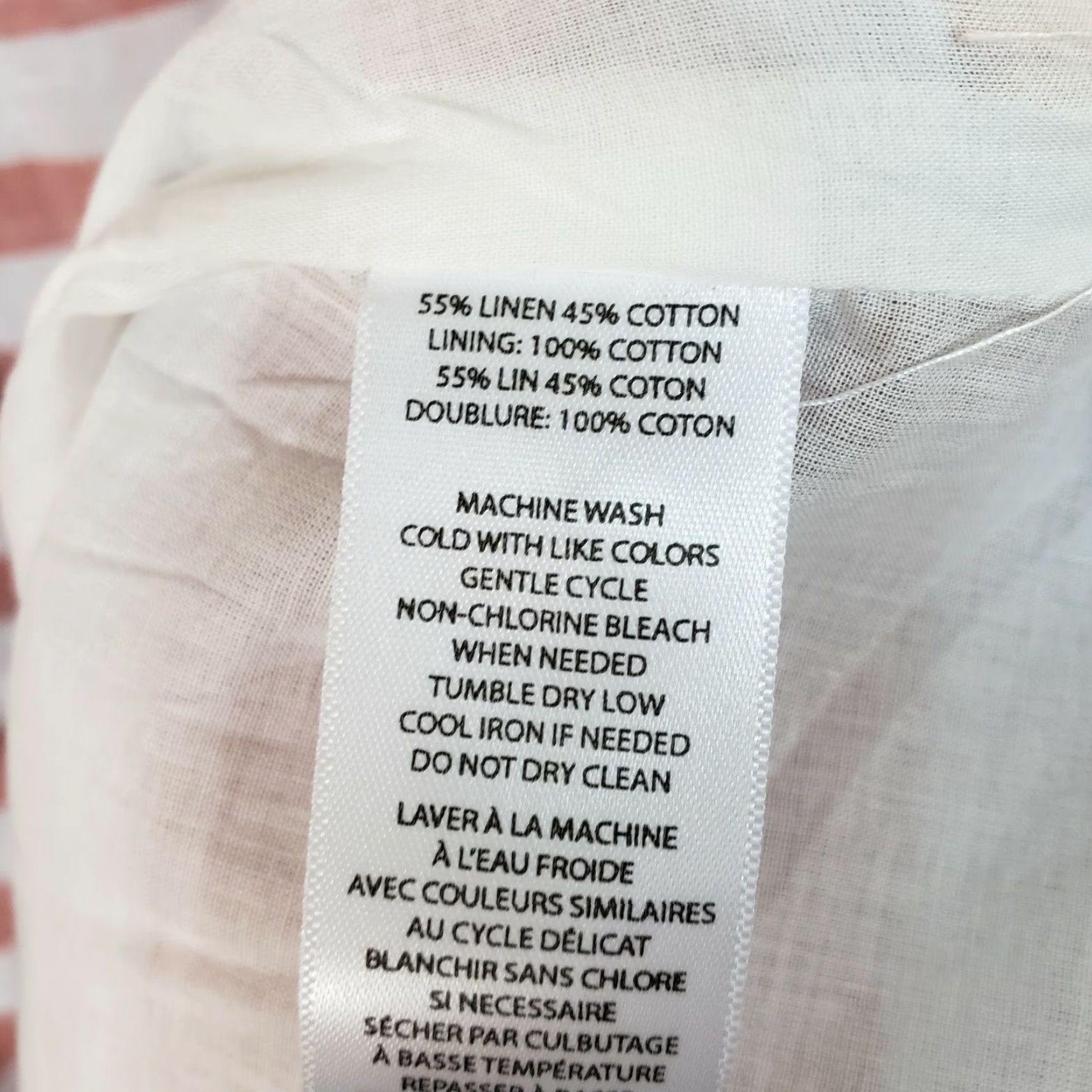Vintage VINTAGE Beach Lunch Lounge Womens Ayesha Dress Sz Red White Striped Linen Blend Size S / US 4 / IT 40 - 5 Thumbnail