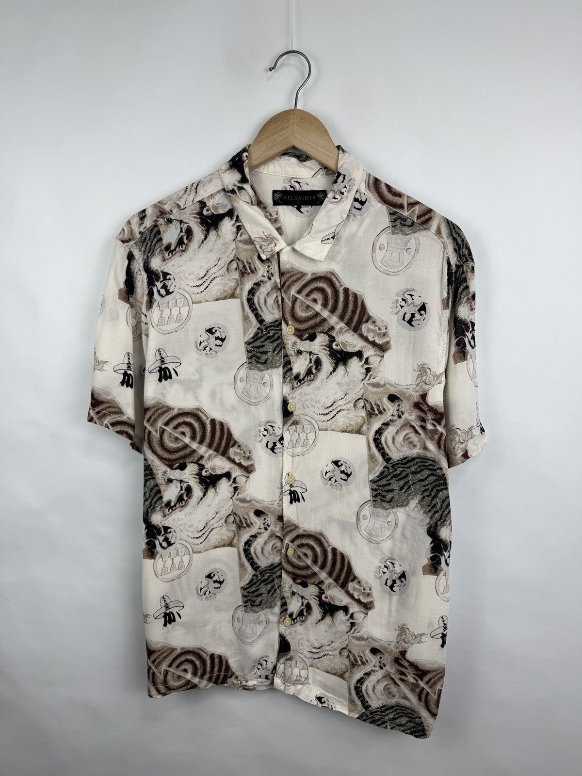 Allsaints 🇯🇵 Rare Allsaints Tiger Japan Style Shirt Retro Hype Y2K Size US L / EU 52-54 / 3 - 2 Thumbnail