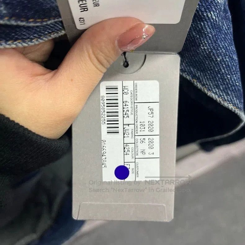 Balenciaga Balenciaga Blue Logo Denim Jacket. Size US XS / EU 42 / 0 - 4 Thumbnail