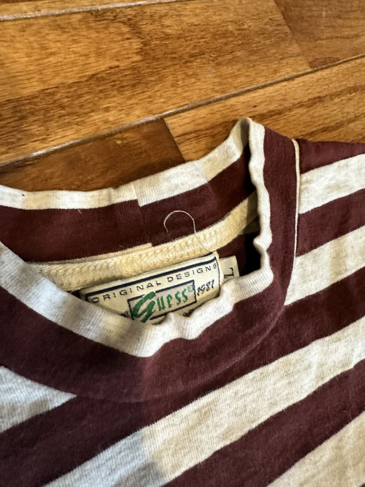 Guess × Vintage 1988 long sleeve GUESS stripe shirt Size US L / EU 52-54 / 3 - 5 Thumbnail