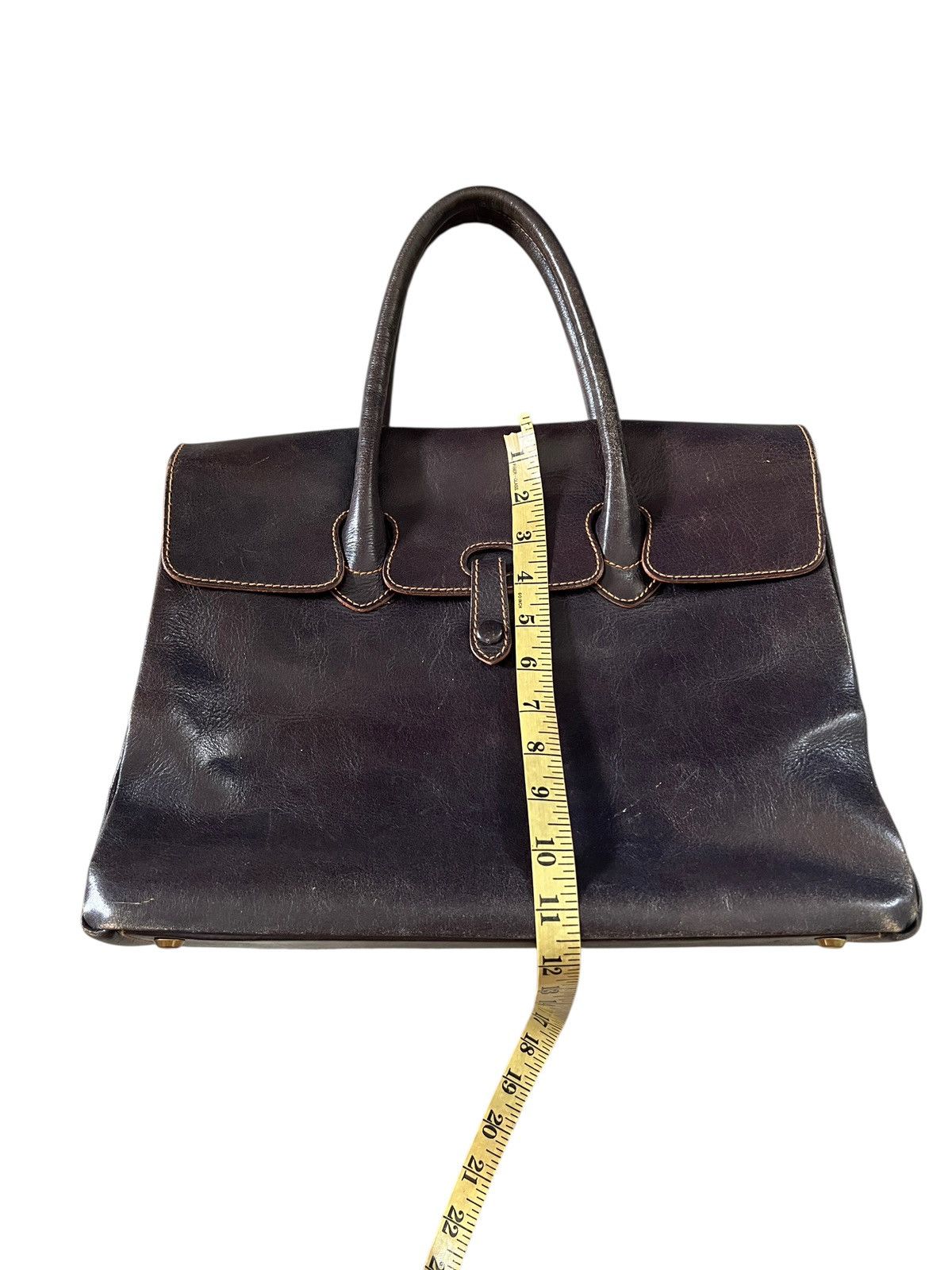 Genuine Leather Vintage Ginza Tanizawa 🇯🇵 Patina Leather Birkin Bag Hermes Size ONE SIZE - 18 Thumbnail