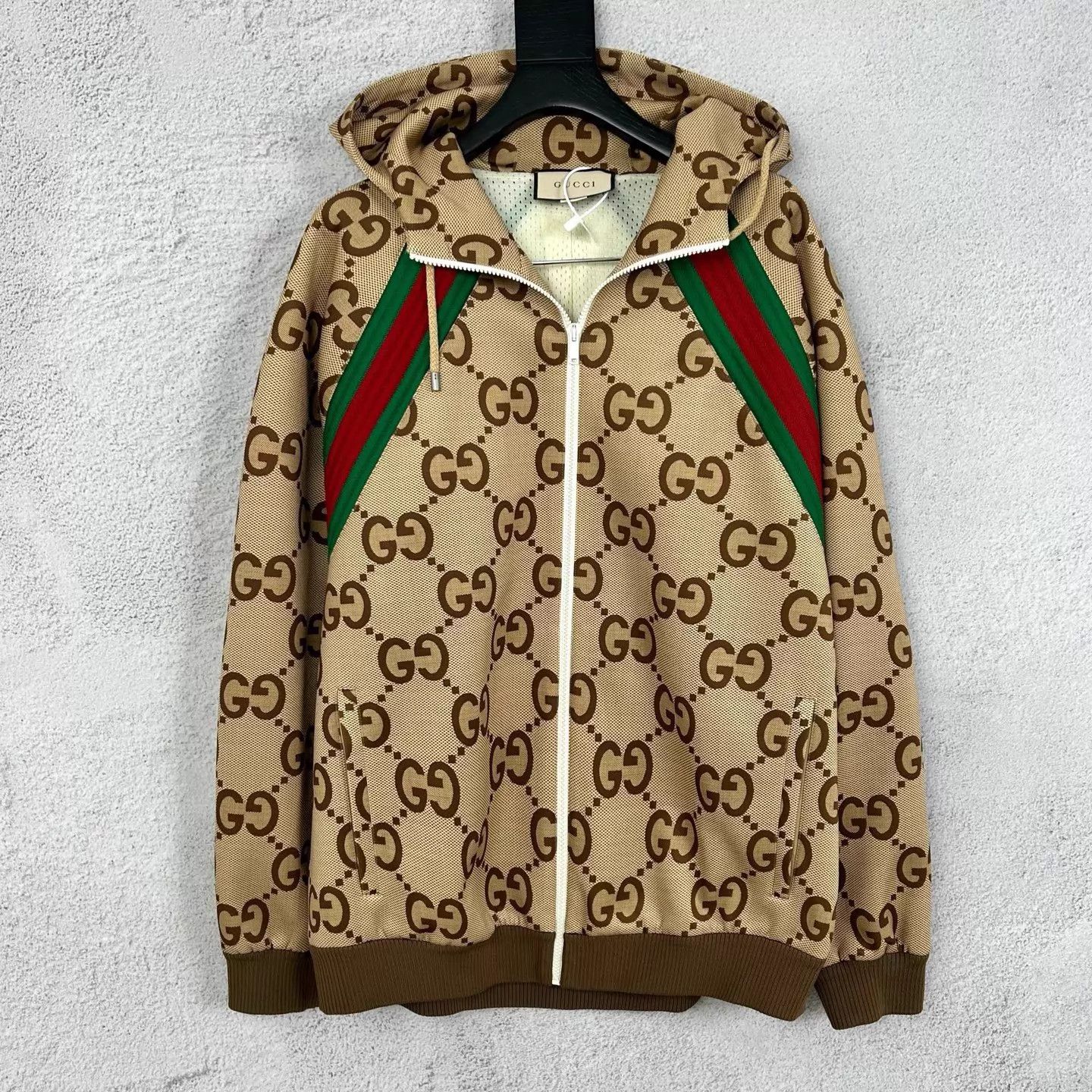 Gucci Gucci red green stripe brown logo track jacket Size US XXL / EU 58 / 5 - 1 Thumbnail