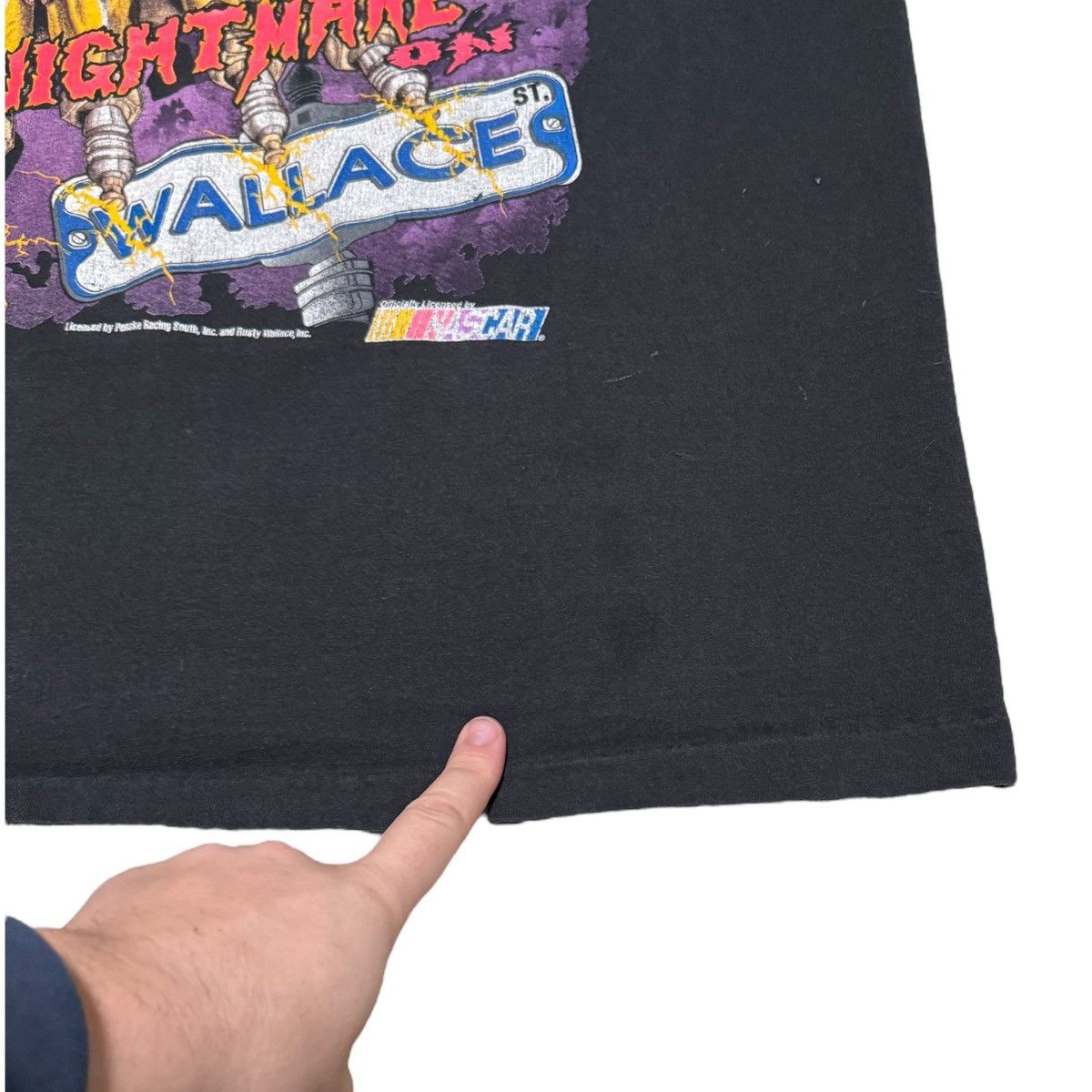 NASCAR × Vintage Vintage 90s Rusty Wallace Nightmare on Elm Street Shirt XL Size US XL / EU 56 / 4 - 3 Thumbnail
