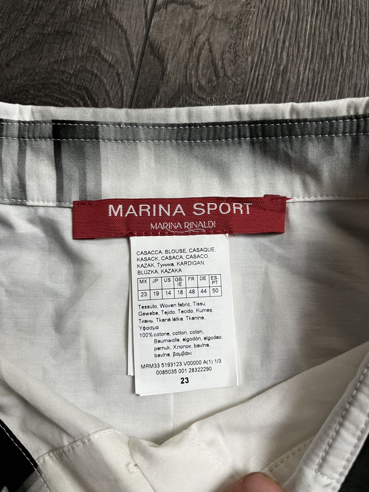 Marina Rinaldi MARINA RINALDI Marina Sport CityGraphic Oversized Blouse Size XL / US 12-14 / IT 48-50 - 7 Thumbnail