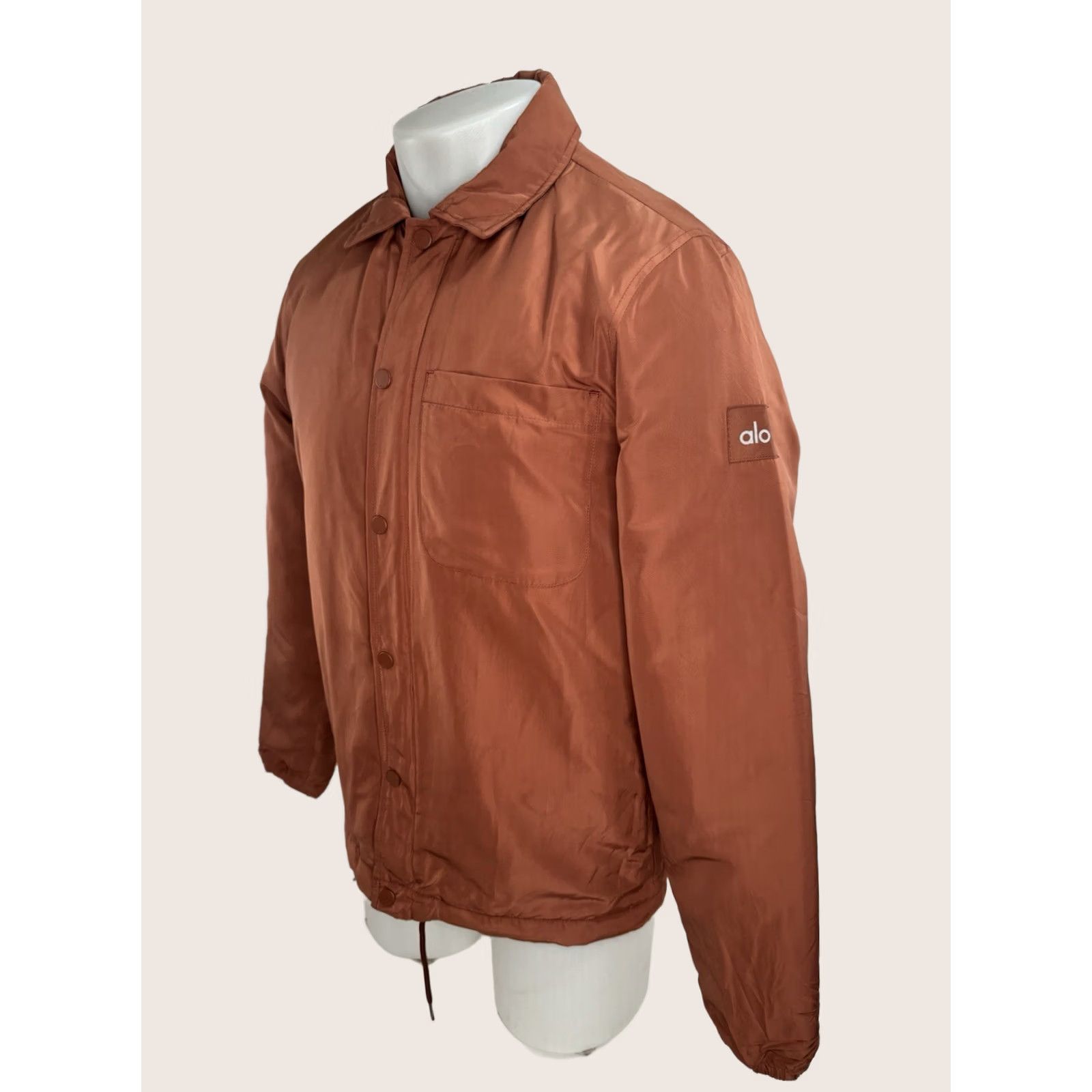 Alo VINTAGE ALO Mens XS Full Zip Jacket Bomber Yoga Burnt Orange Rust - EXCELLENT Size US XS / EU 42 / 0 - 1 Thumbnail