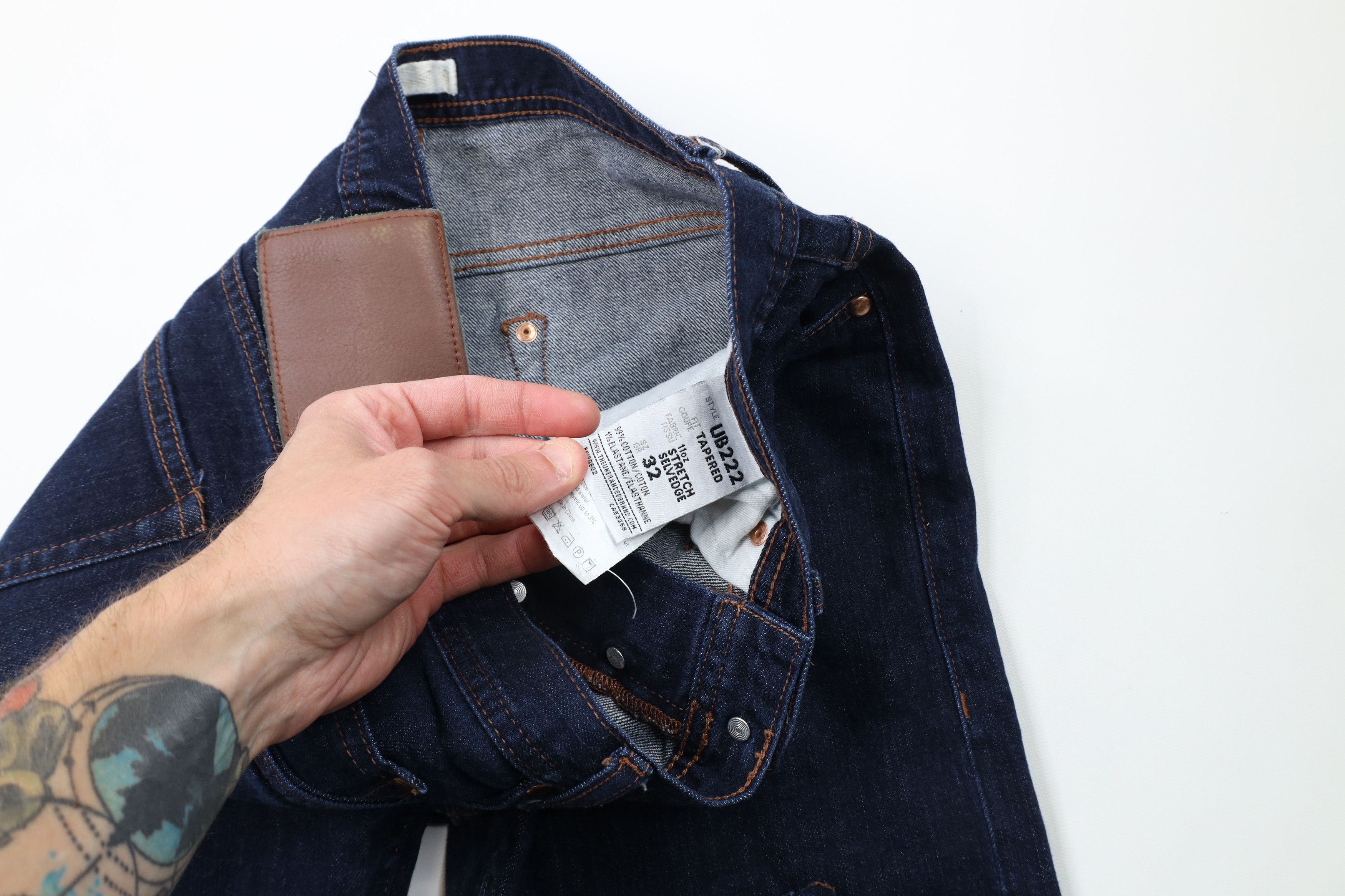 Vintage Unbranded Brand Selvedge Denim Button Fly Jeans Tapered Size US 32 / EU 48 - 7 Thumbnail