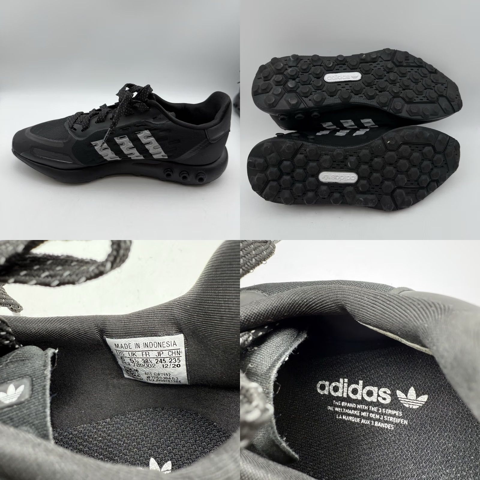 Adidas Adidas LA Trainer III Sneaker Black Gray Lace Up Mens Size 6 Womens Size 7 Size US 6 / IT 36 - 8 Thumbnail