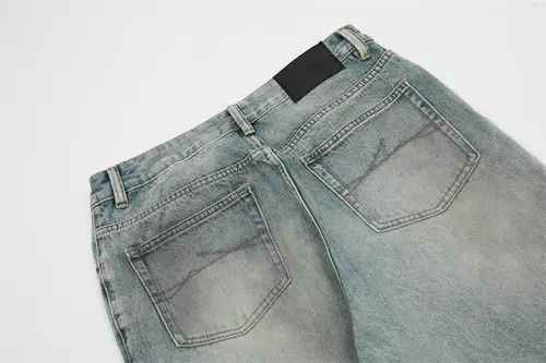 Japanese Brand VIBE Punk hip-hop trend washed distressed dirty jeans Size US 34 / EU 50 - 5 Thumbnail
