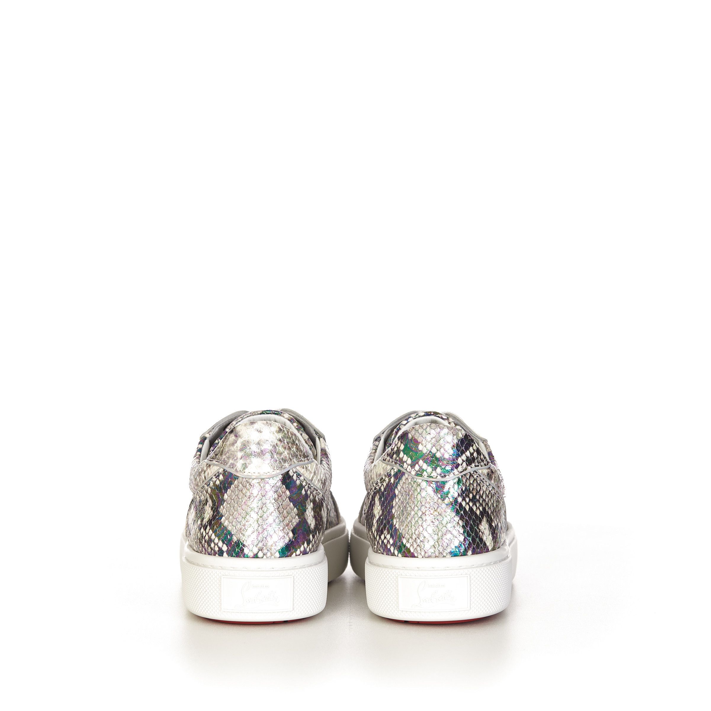 Christian Louboutin Lowtop Sneakers Vieirissima In Roccia Snakeskin Leather Size US 5 / IT 35 - 6 Thumbnail
