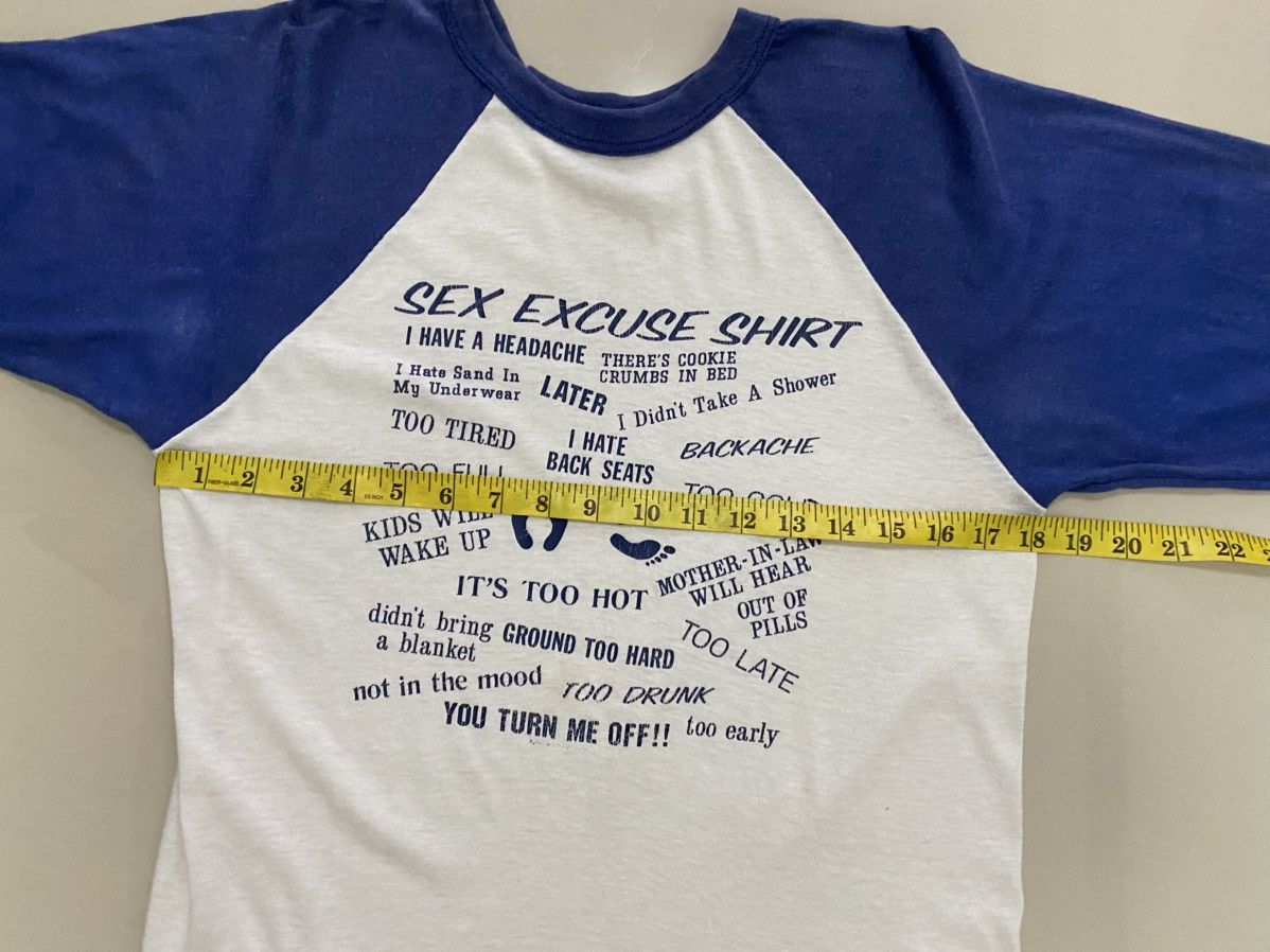 Vintage Vintage 80s SexTips Raglanshirt Size US L / EU 52-54 / 3 - 11 Thumbnail