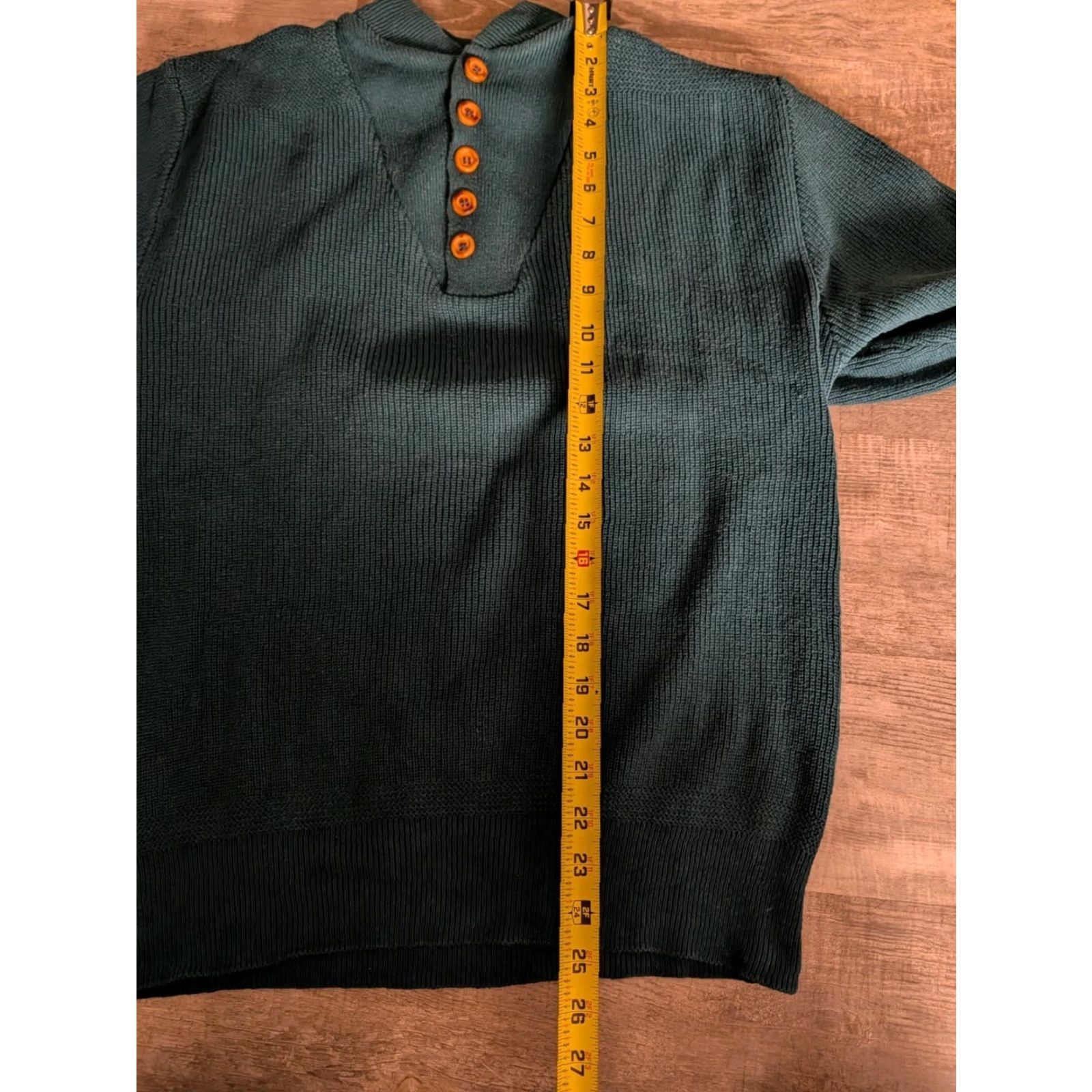 Eddie Bauer VINTAGE Eddie Bauer Black Label Sweater Shirt Mens L Knit Henley 90s Green Heavyweight Solid Crew Neck Buttons Logo Mens Size US L / EU 52-54 / 3 - 7 Thumbnail