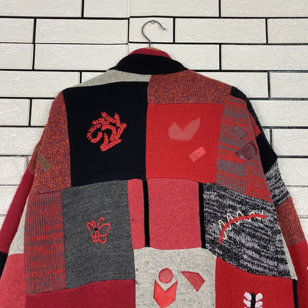 Japanese Brand Vintage Indigo Overcoat Jacket Patchwork Jacket Issey Miyake Size US M / EU 48-50 / 2 - 11 Thumbnail