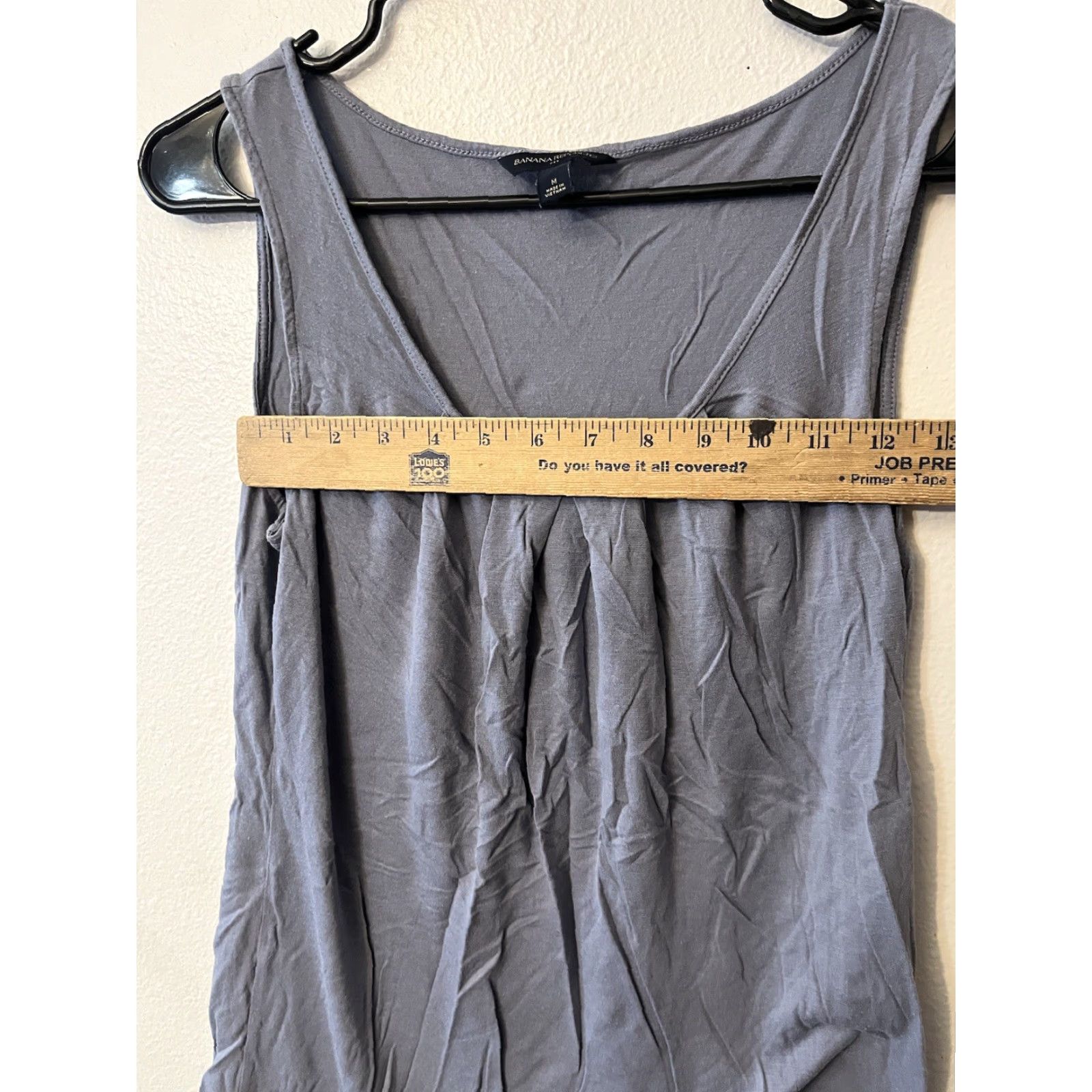 Banana Republic VINTAGE Banana Republic Women’s Tank Blouse Sleeveless Casual Medium Blue Pleated High Low Size M / US 6-8 / IT 42-44 - 5 Thumbnail