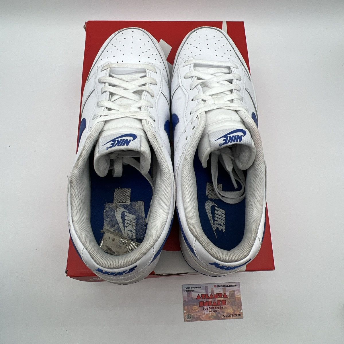 Nike Nike dunk low white hyper royal Size US 13 / EU 46 - 7 Thumbnail