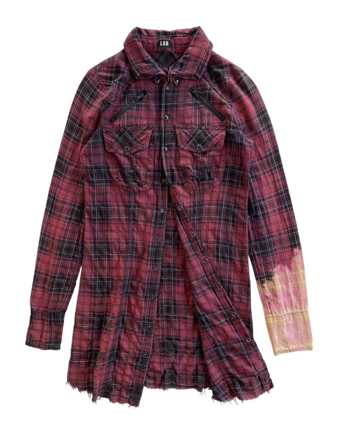 Le Grande Bleu (L.G.B.) Le Grande Bleu Rockabilly Fringes Flannel Shirt Size US S / EU 44-46 / 1 - 3 Thumbnail