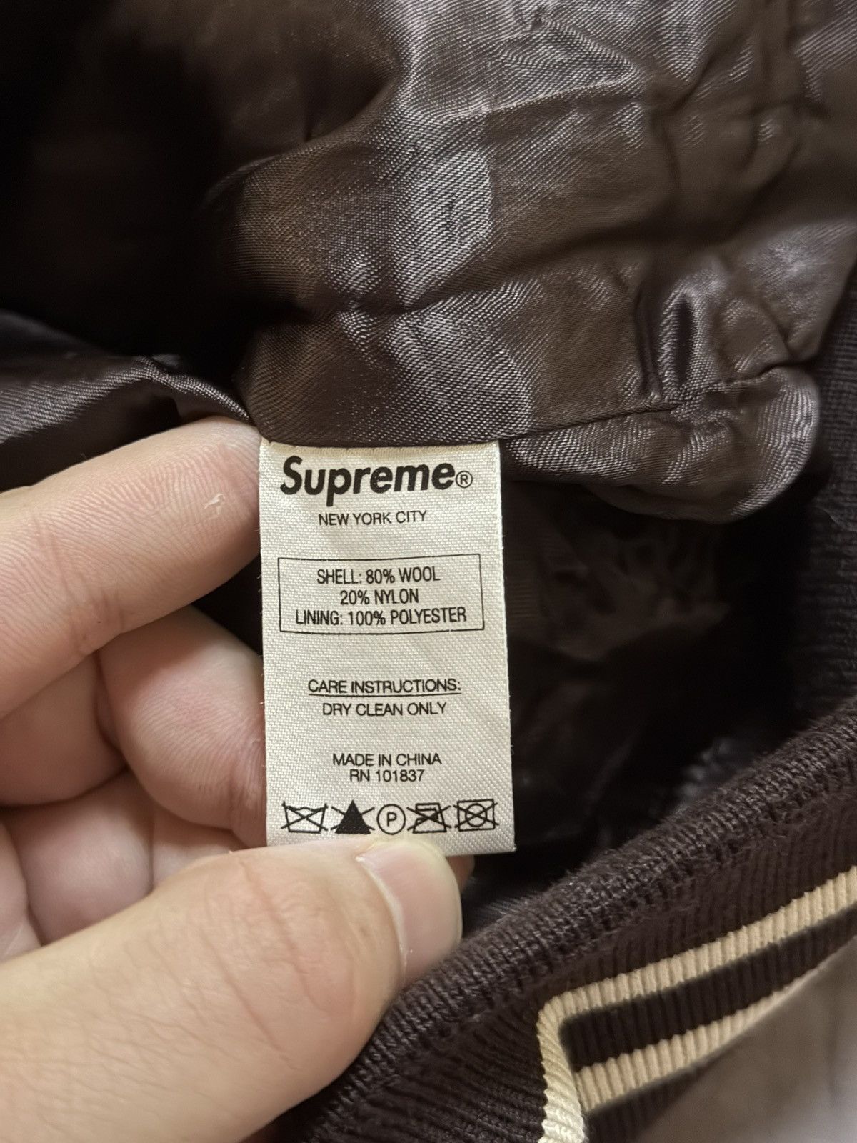 Playboy × Supreme Supreme playboy varsity jacket brown Size US M / EU 48-50 / 2 - 7 Thumbnail