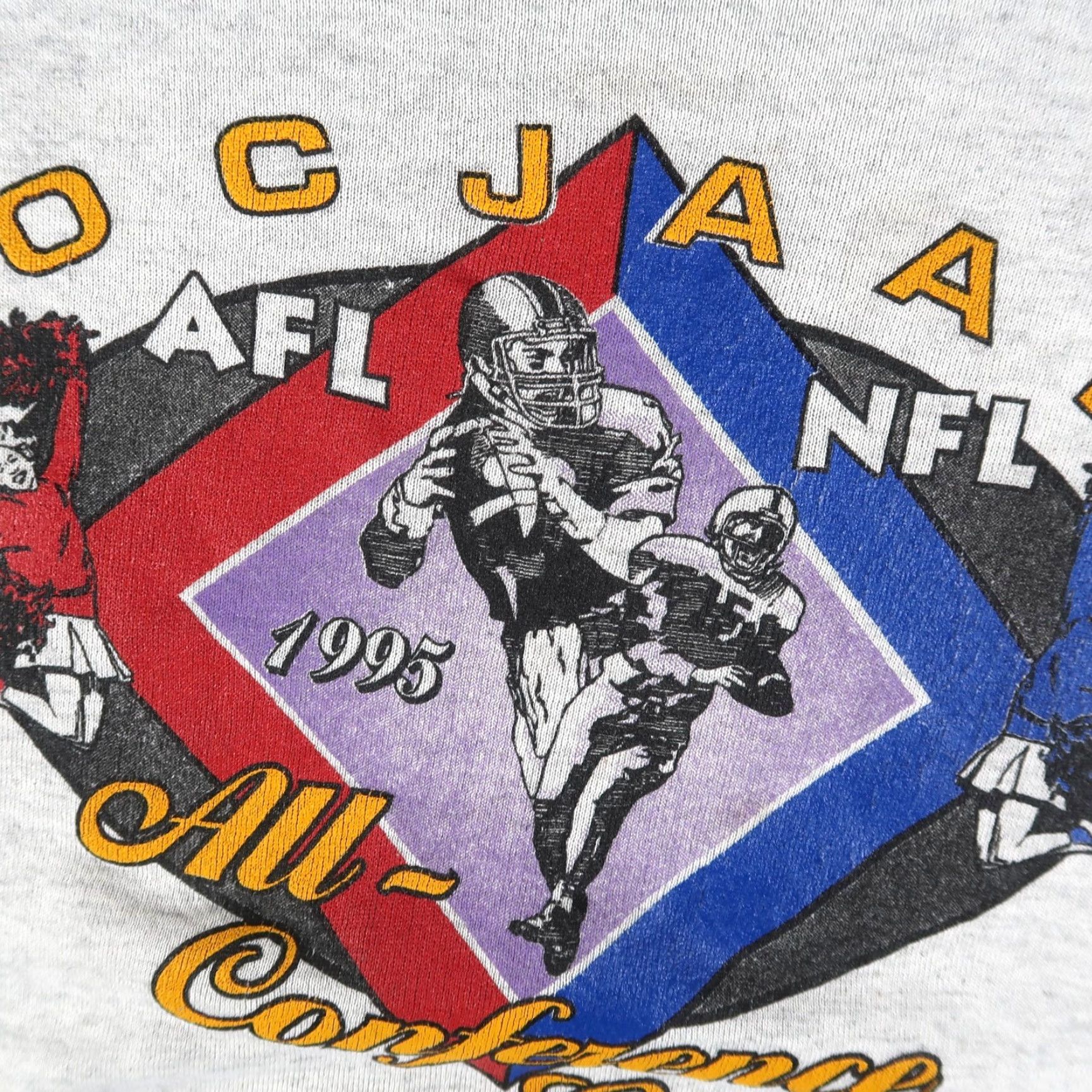 Lee VINTAGE Lee Sweatshirt 90s Football Crewneck Adult XL Gray Graphic Print Size US XL / EU 56 / 4 - 4 Thumbnail