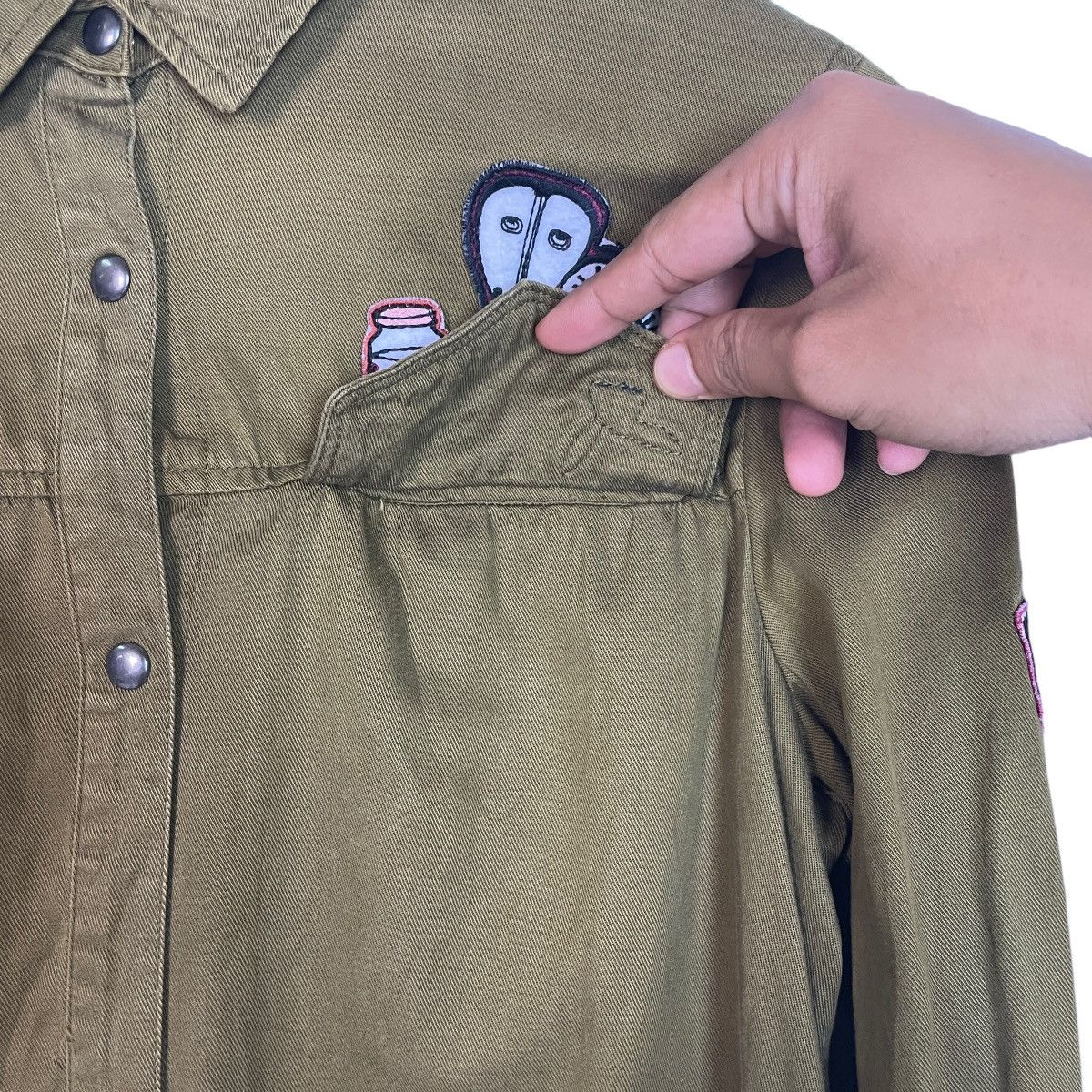 Zara Zara TRF Patched Shacket Jacket Size XS / US 0-2 / IT 36-38 - 9 Thumbnail