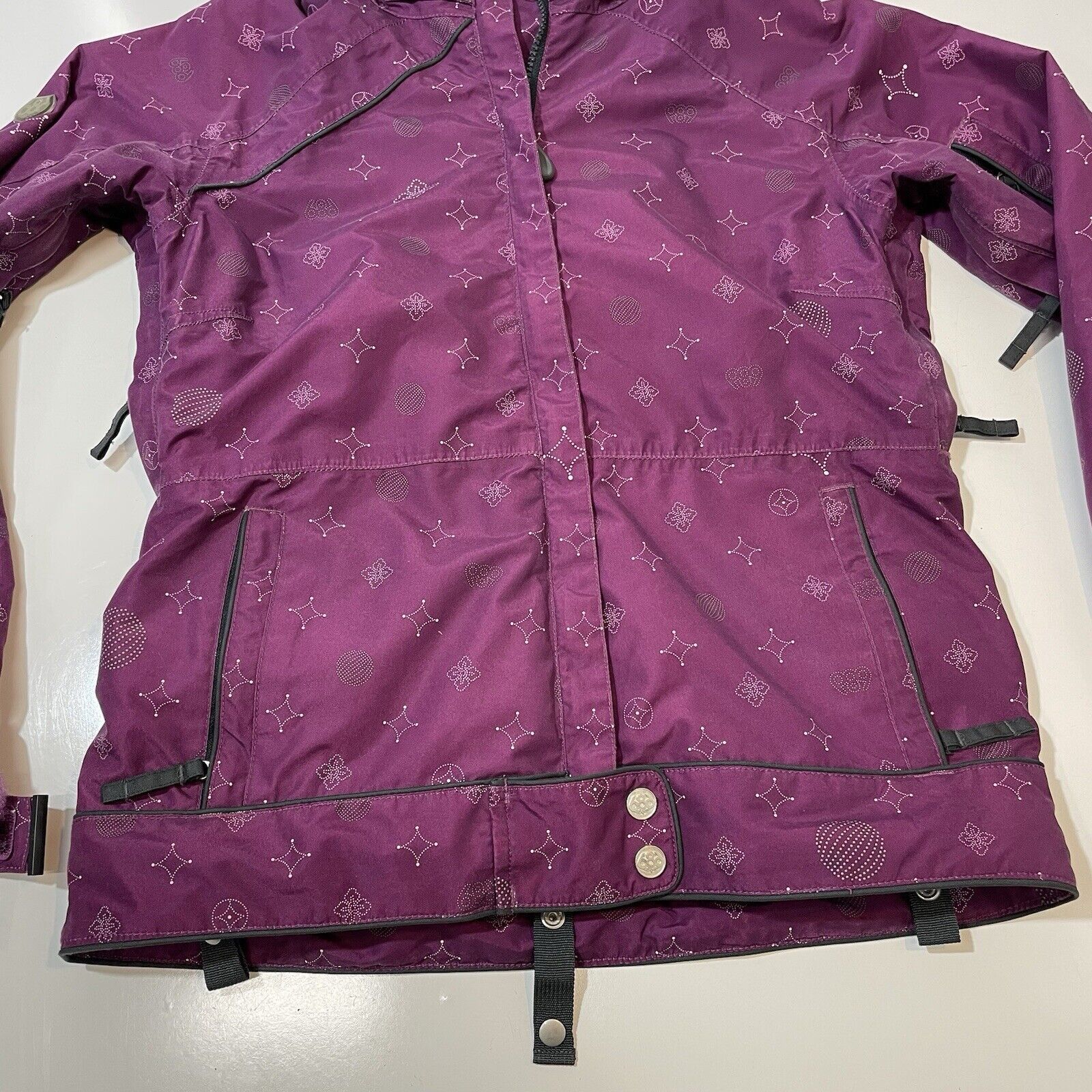 686 686 Athena Snowboard Ski Winter Jacket Plum Geometric XS Size XS / US 0-2 / IT 36-38 - 2 Thumbnail