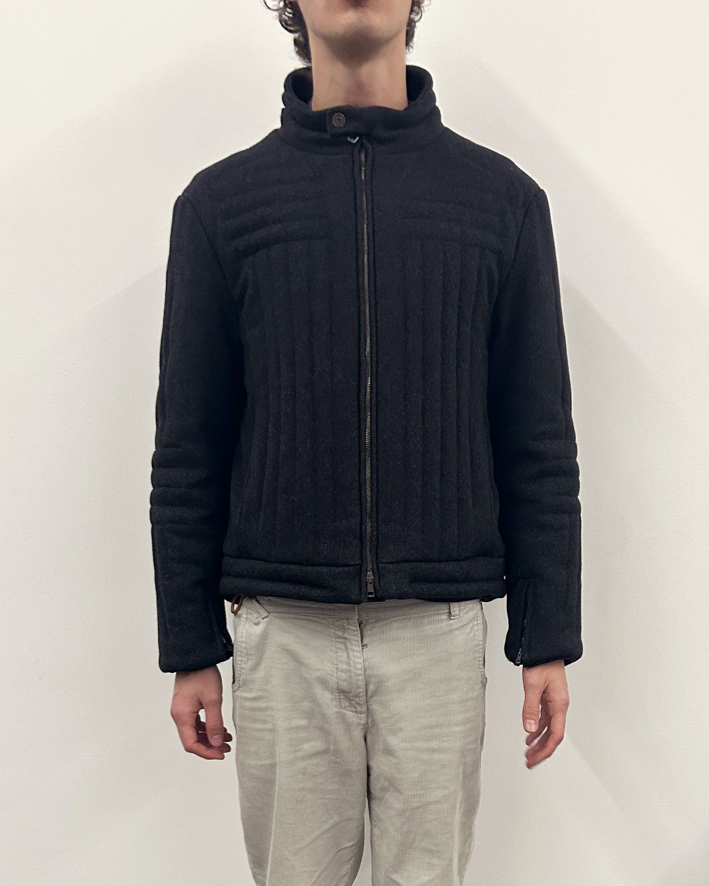 Gucci AW2000 Tom Ford Wool Biker Jacket Size US M / EU 48-50 / 2 - 4 Thumbnail