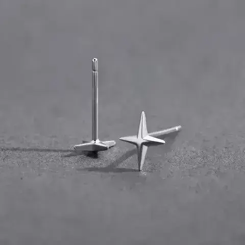 Jewelry Punk Small Cross Stud Earrings Size ONE SIZE - 1 Thumbnail
