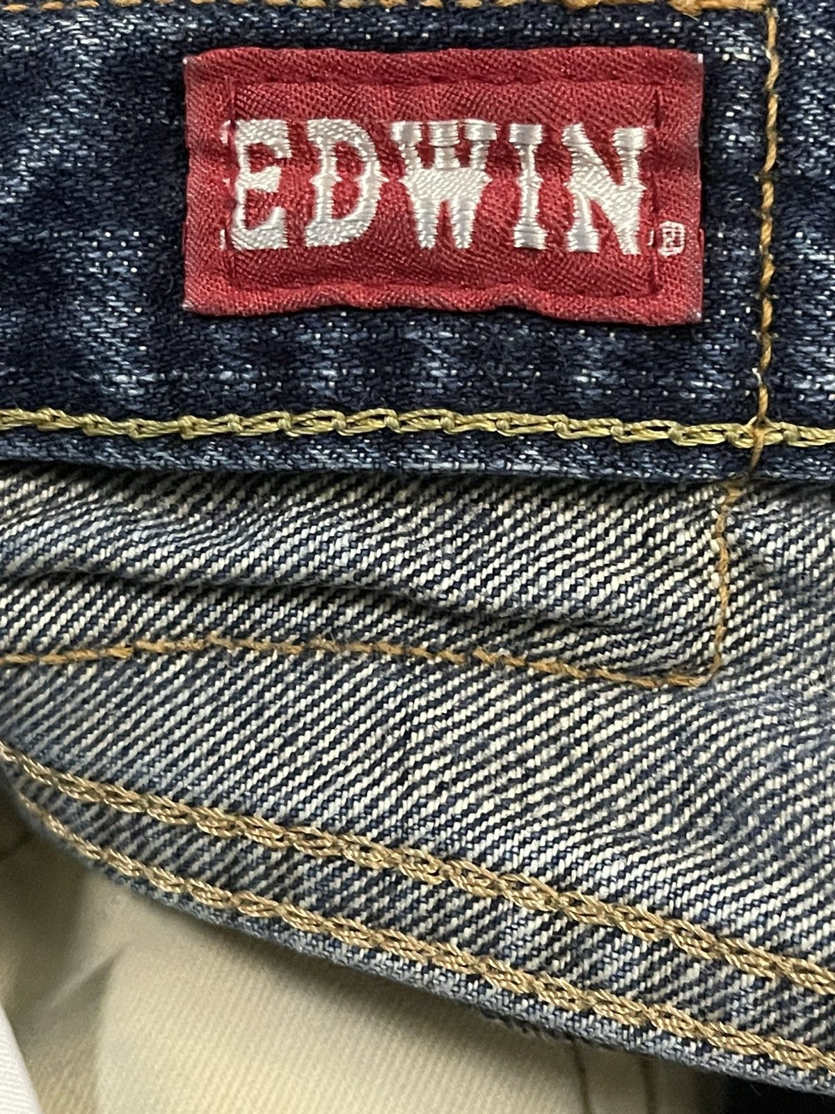 Edwin Vintage 90s Edwin 505 Selvedge Blue Wash Distressed Jeans Size US 32 / EU 48 - 9 Thumbnail