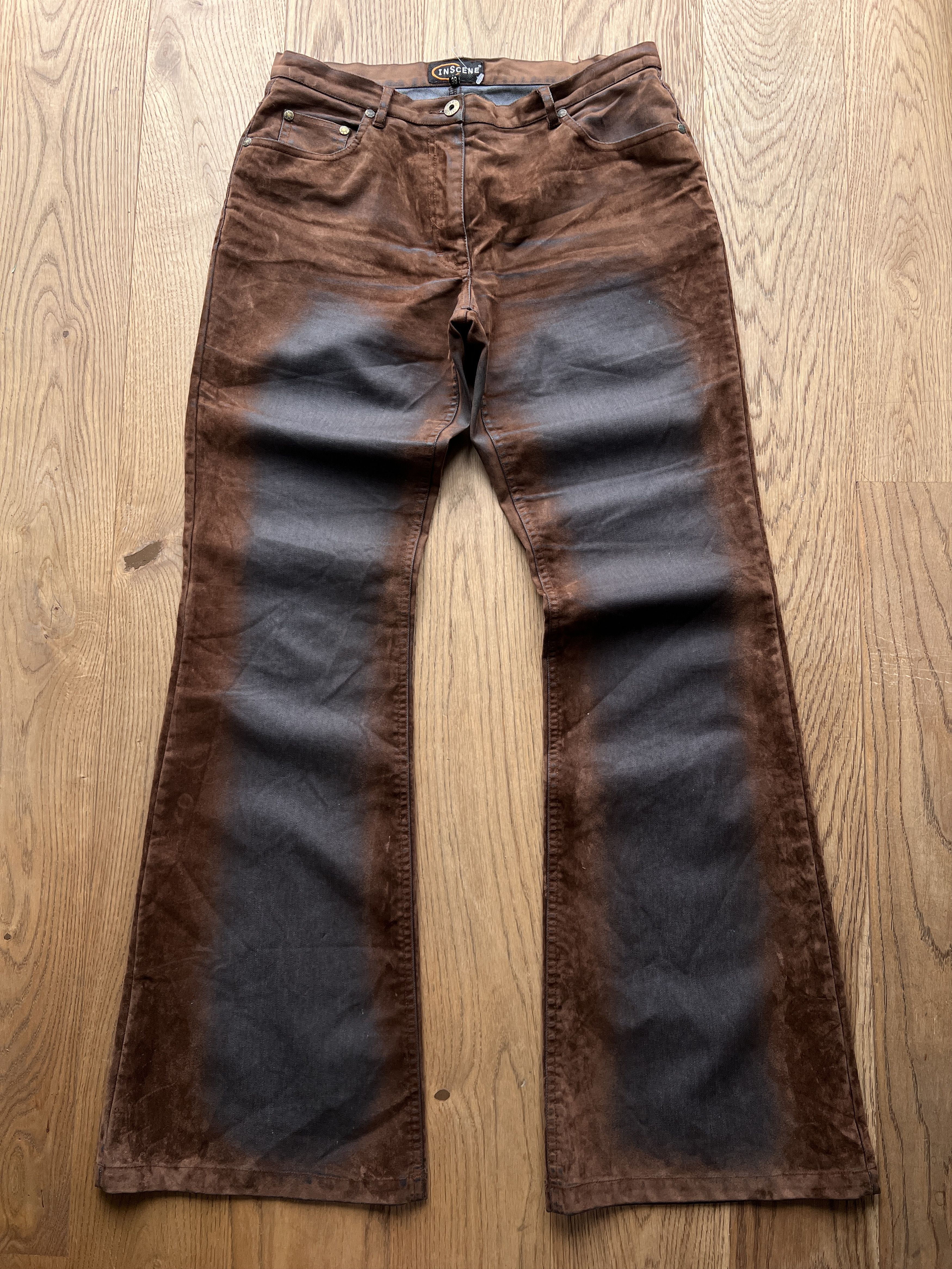 Hysteric Glamour Crazy! Avant Garde Boot cut flared pants dirty y2k Japanese Size 29" - 15 Thumbnail